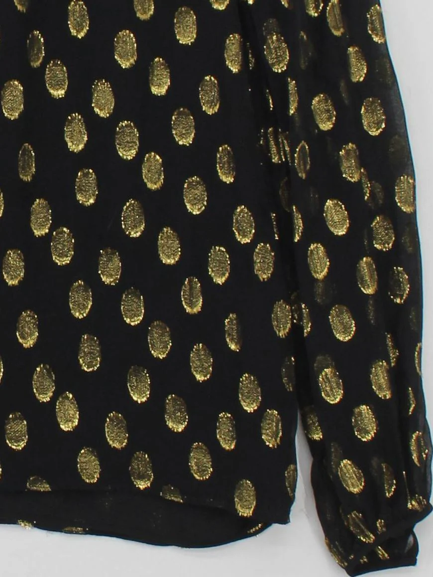 Boden Women's Blouse UK 8 Black Silk with Polyester Long Sleeve Round Neck Basic - Image 4