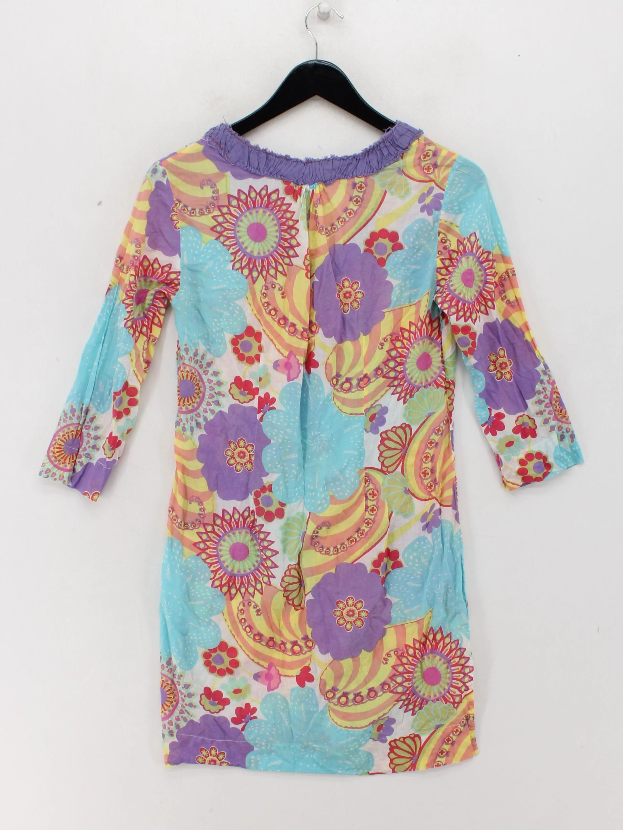 Boden Women's Blouse UK 8 Multi 100% Other 3/4 Sleeve Round Neck Basic - Image 2