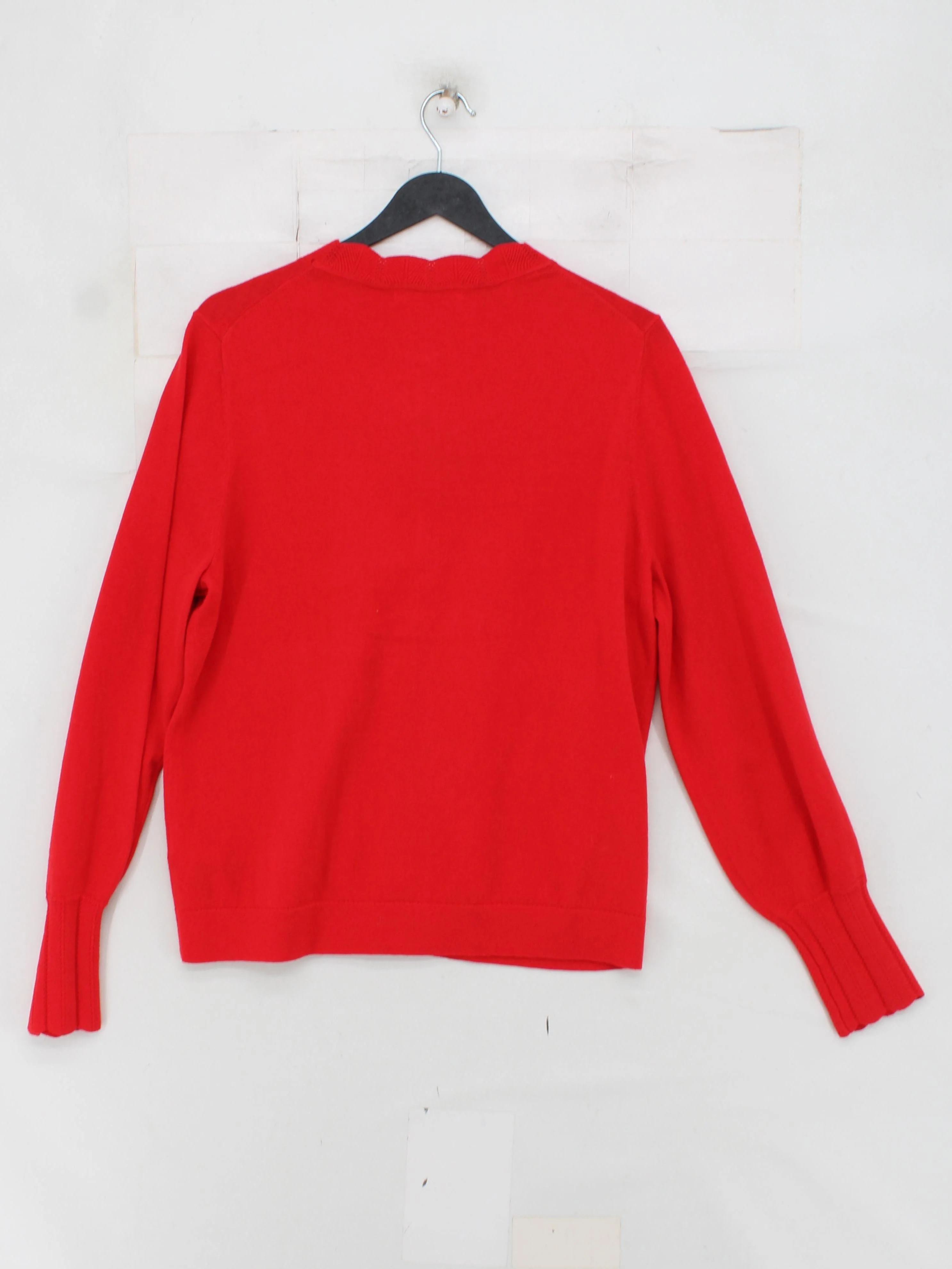 Boden Women's Cardigan L Red Wool with Cotton Round Neck Cardigan New with tags - Image 2