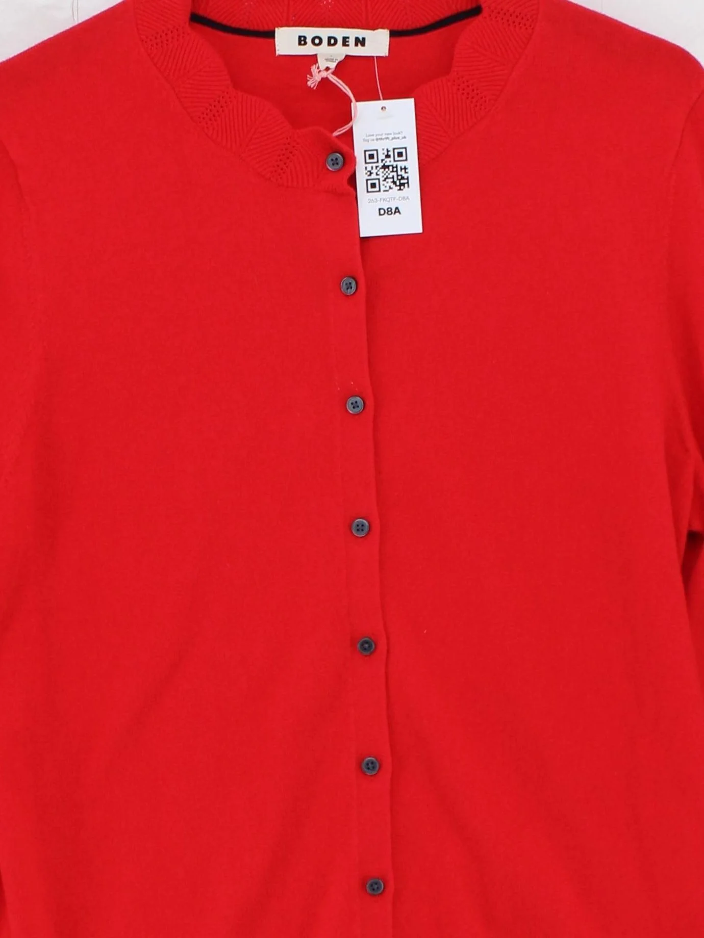 Boden Women's Cardigan L Red Wool with Cotton Round Neck Cardigan New with tags - Image 3