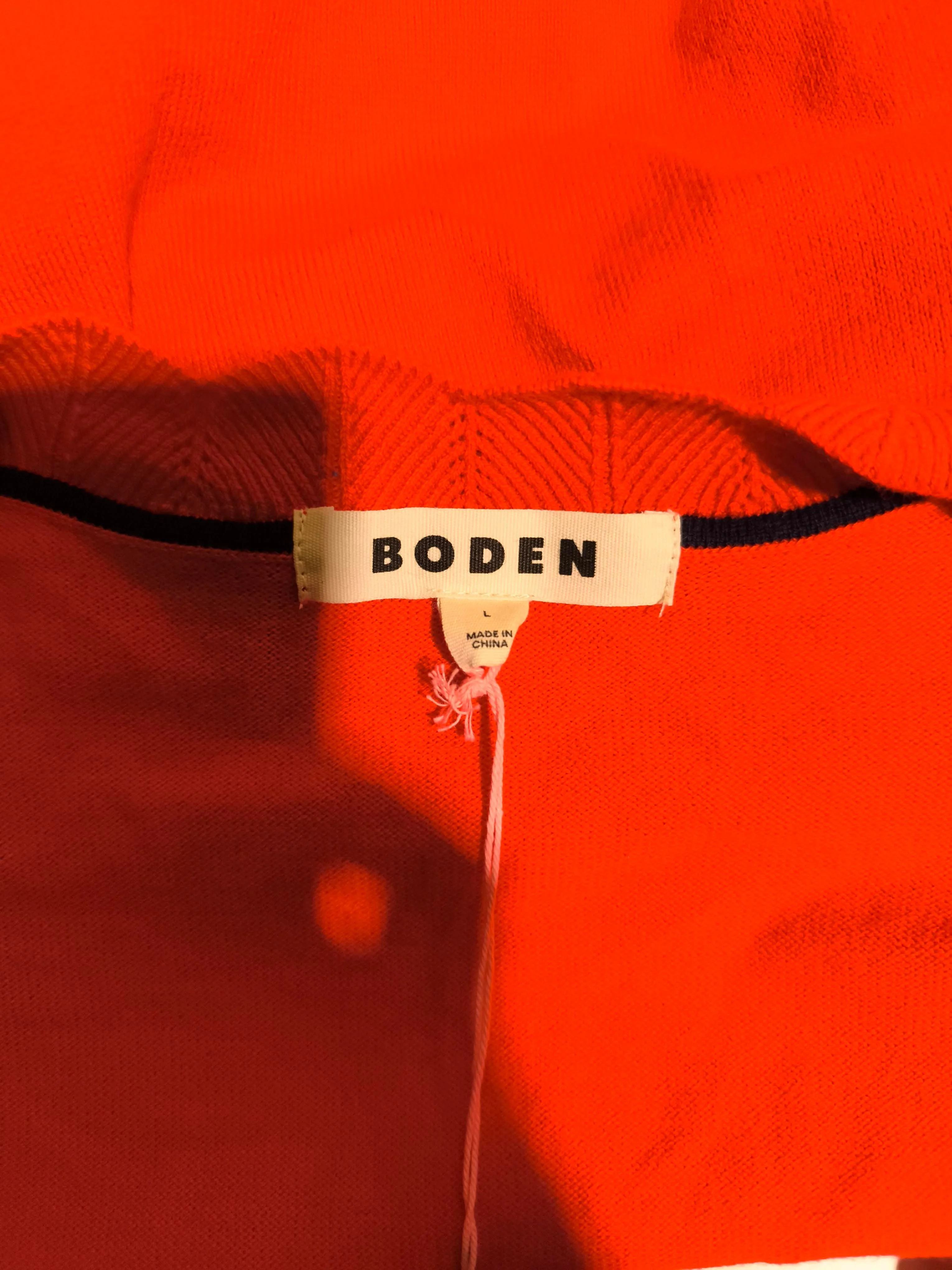 Boden Women's Cardigan L Red Wool with Cotton Round Neck Cardigan New with tags - Image 5