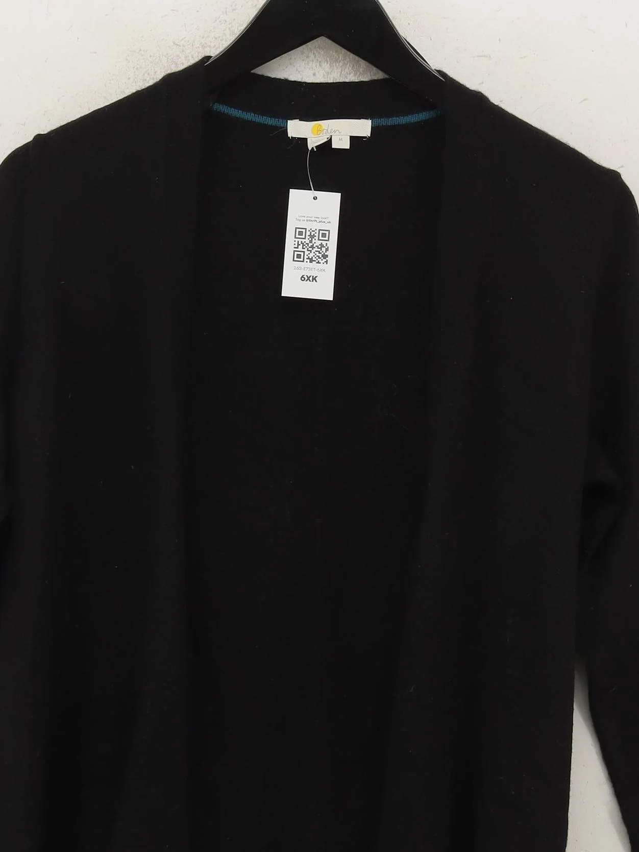 Boden Women's Cardigan M Black Wool with Polyamide, Cotton, Other Cardigan - Image 3