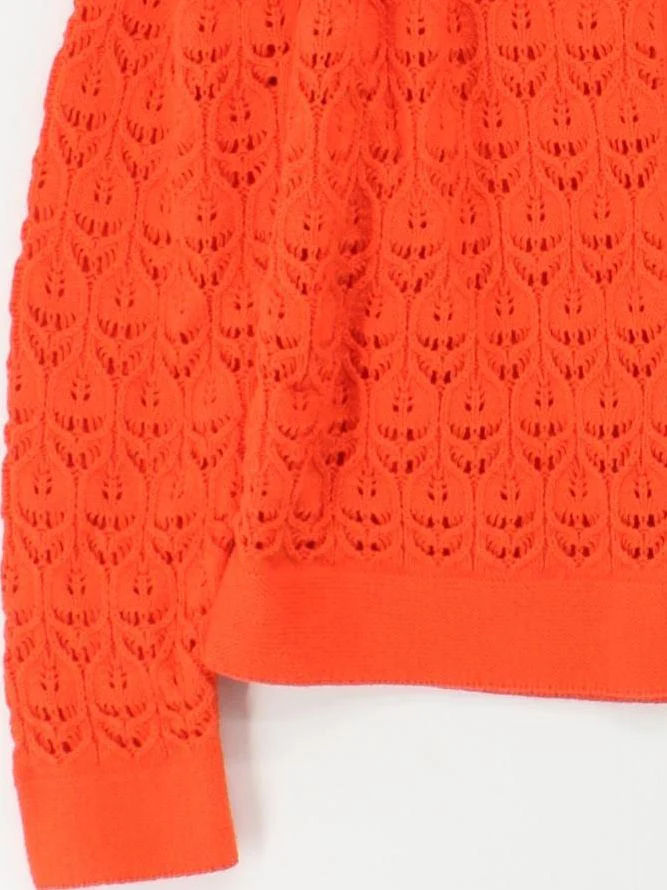 Boden Women's Cardigan M Orange 100% Cotton Round Neck Cardigan - Image 4