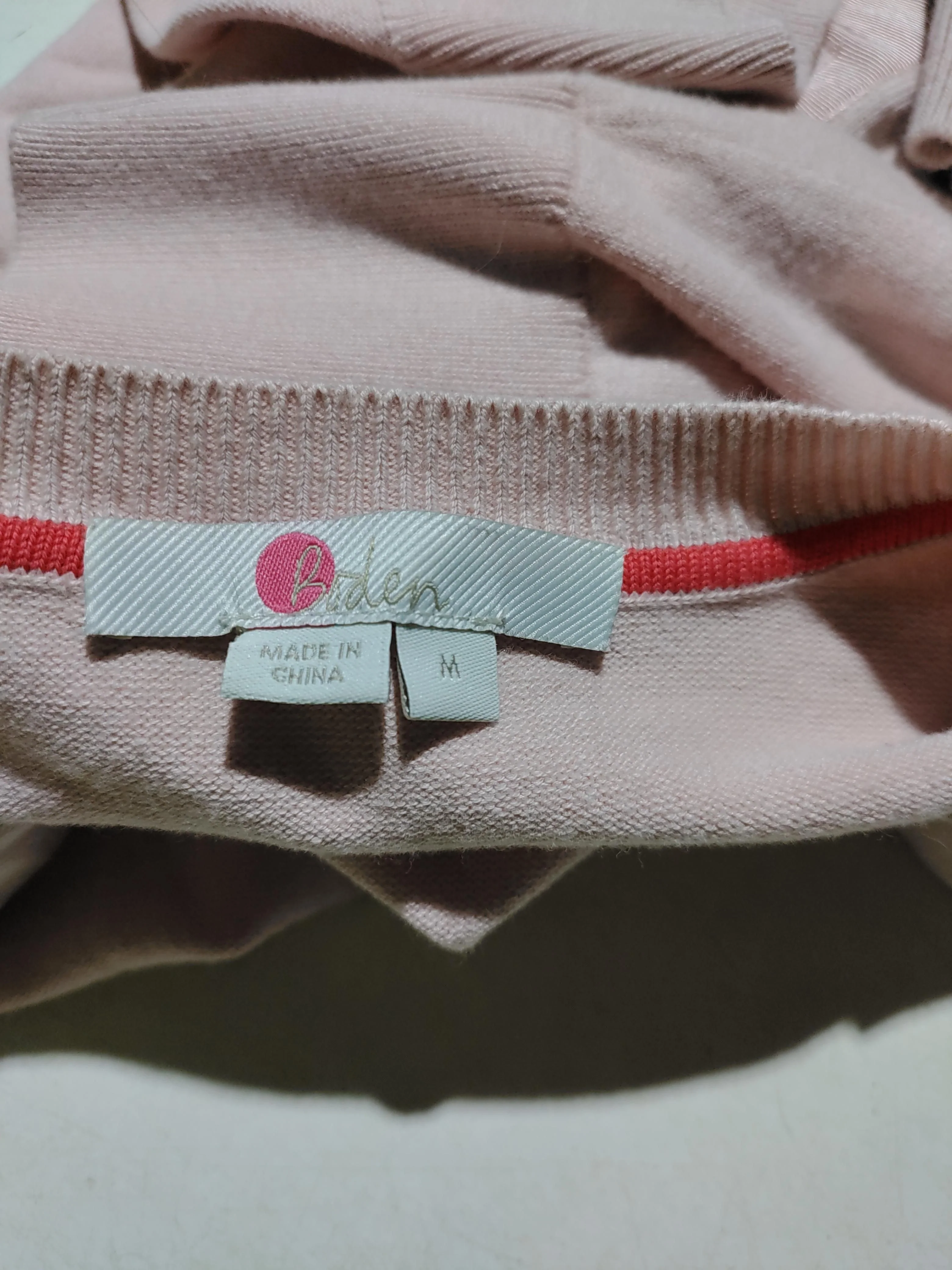 Boden Women's Cardigan M Pink Cotton with Polyamide, Elastane Cardigan - Image 5