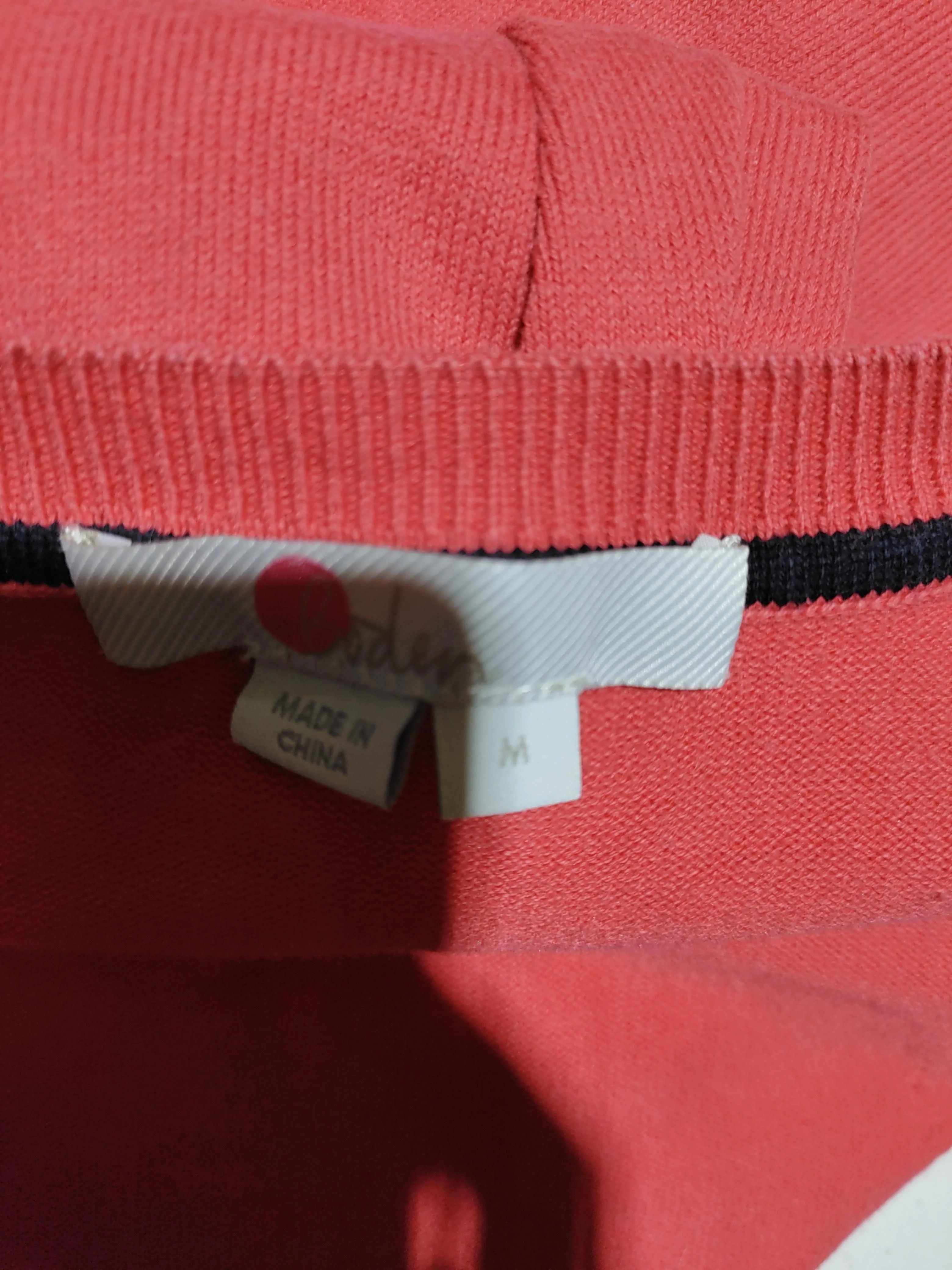 Boden Women's Cardigan M Red Cotton with Polyamide, Elastane Round Neck Cardigan - Image 5