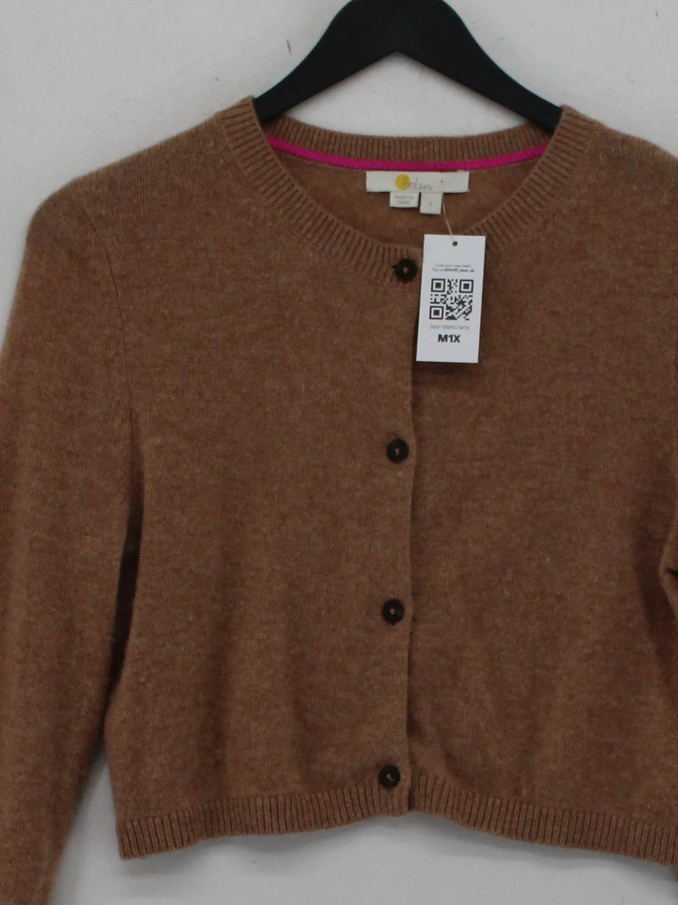 Boden Women's Cardigan S Brown 100% Wool Round Neck Cardigan - Image 3