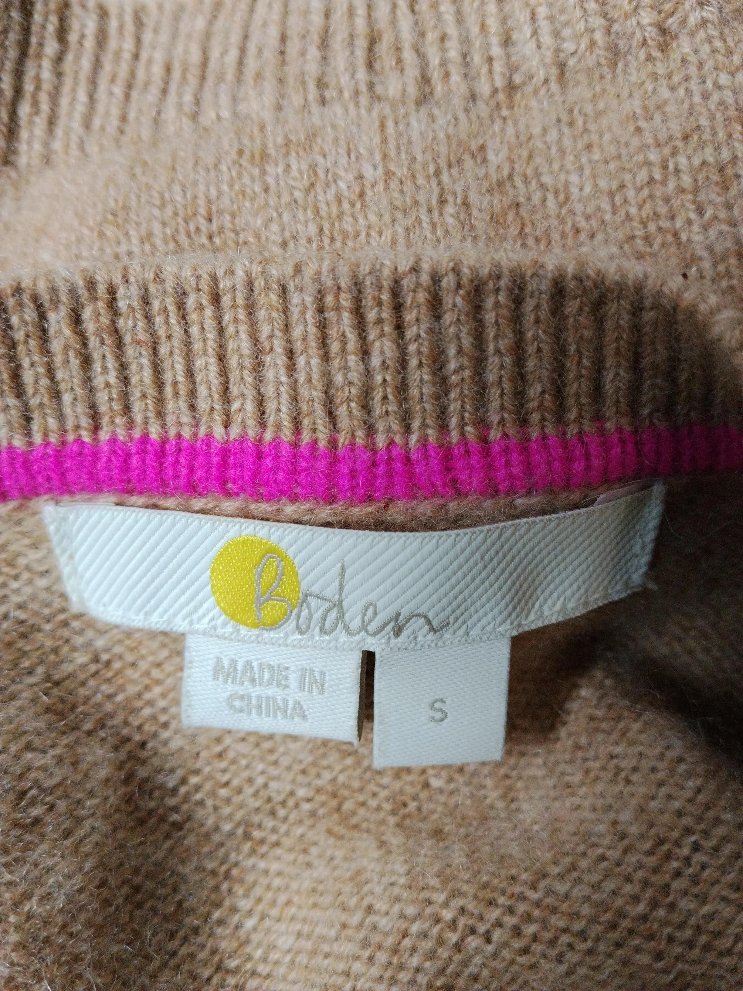 Boden Women's Cardigan S Brown 100% Wool Round Neck Cardigan - Image 5