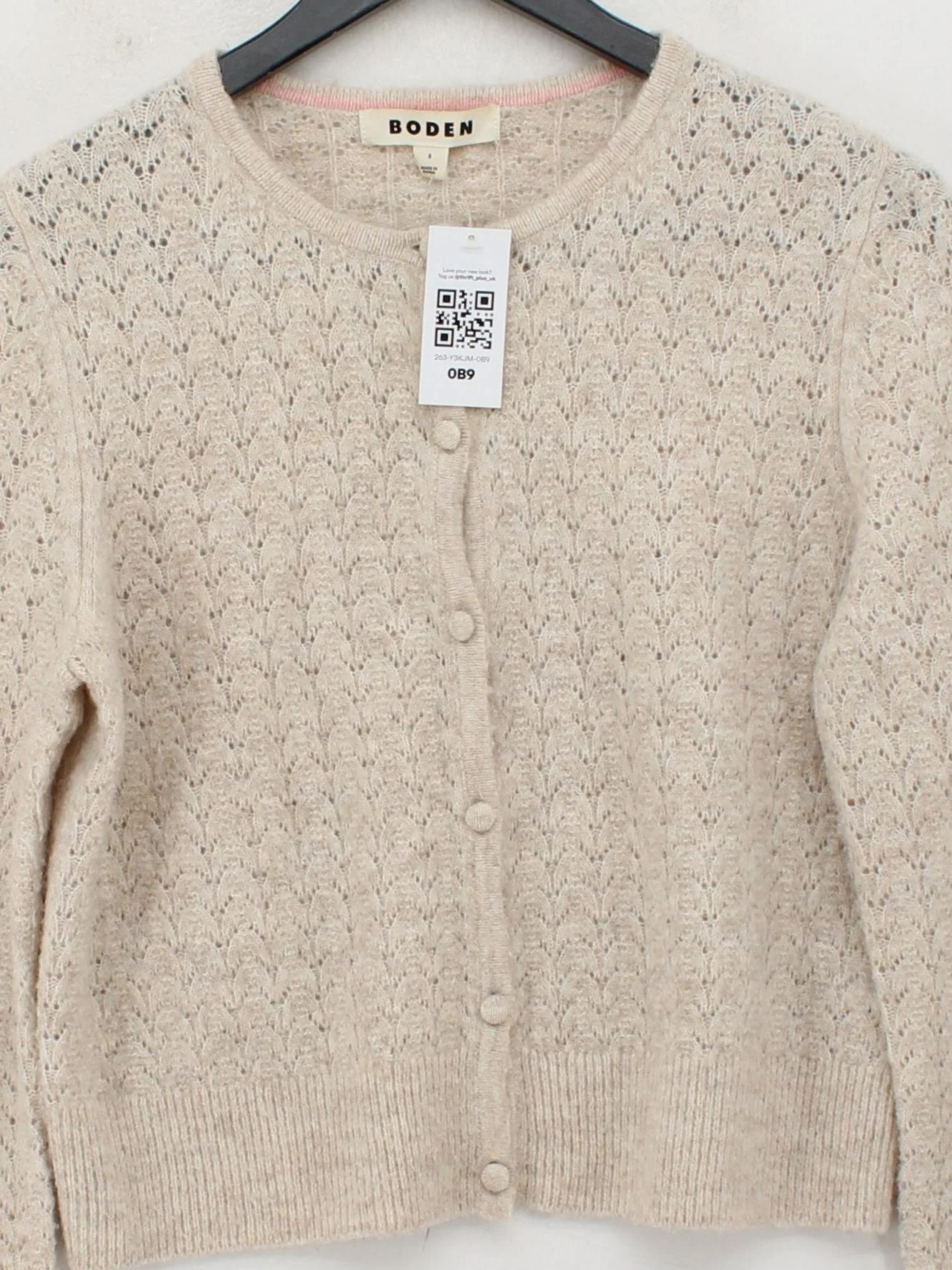 Boden Women's Cardigan S Cream Polyester - Image 3