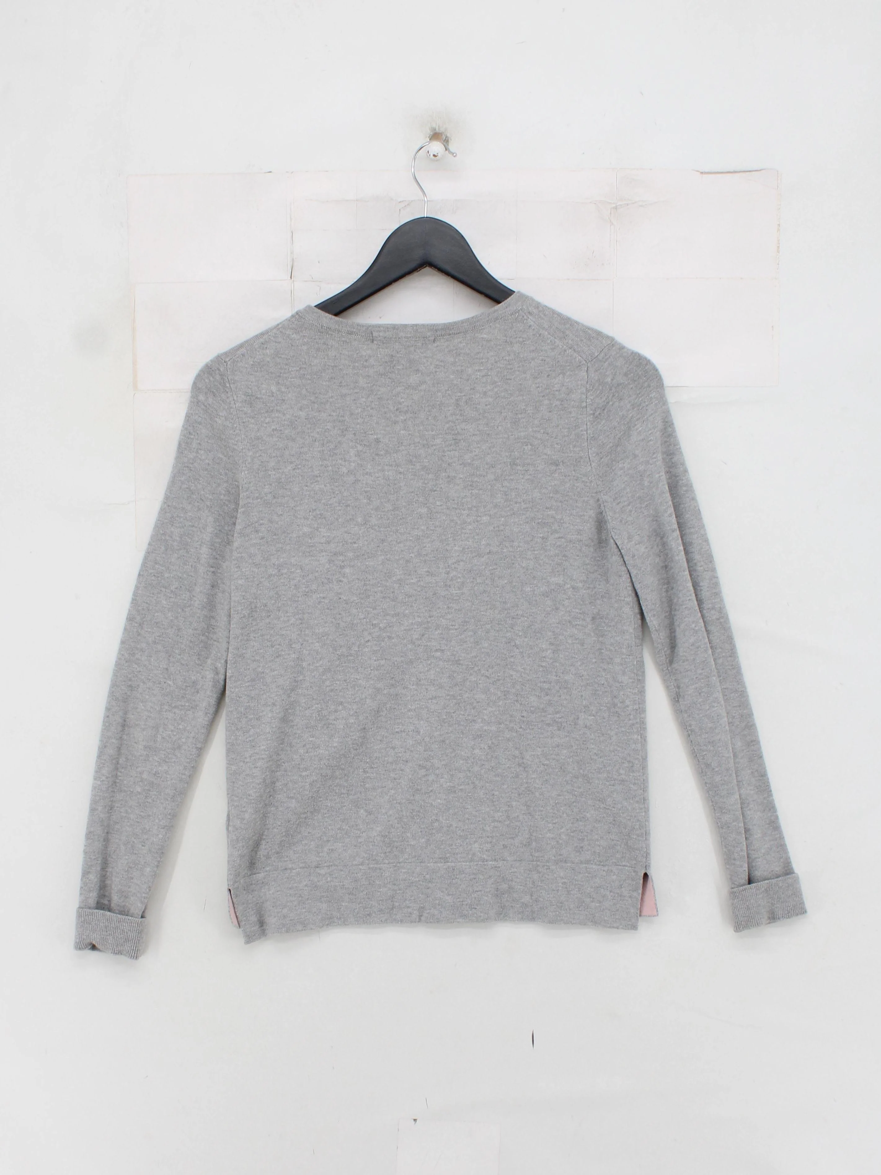 Boden Women's Cardigan S Grey Cotton with Nylon, Elastane Round Neck Cardigan - Image 2