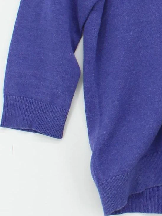 Boden Women's Cardigan UK 10 Blue Cotton with Nylon, Elastane V-Neck Cardigan - Image 4