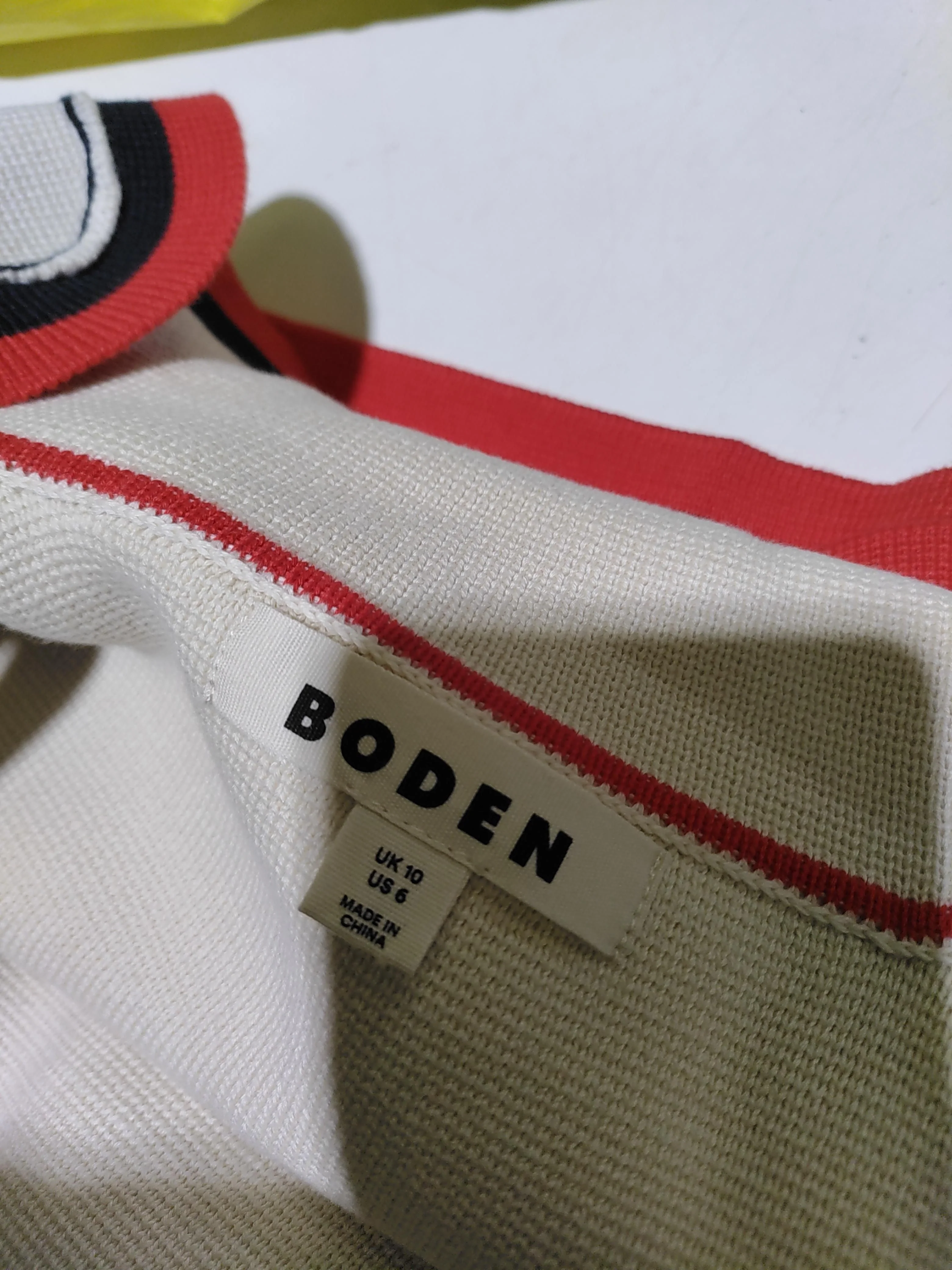 Boden Women's Cardigan UK 10 Cream 100% Cotton Collared Cardigan - Image 5