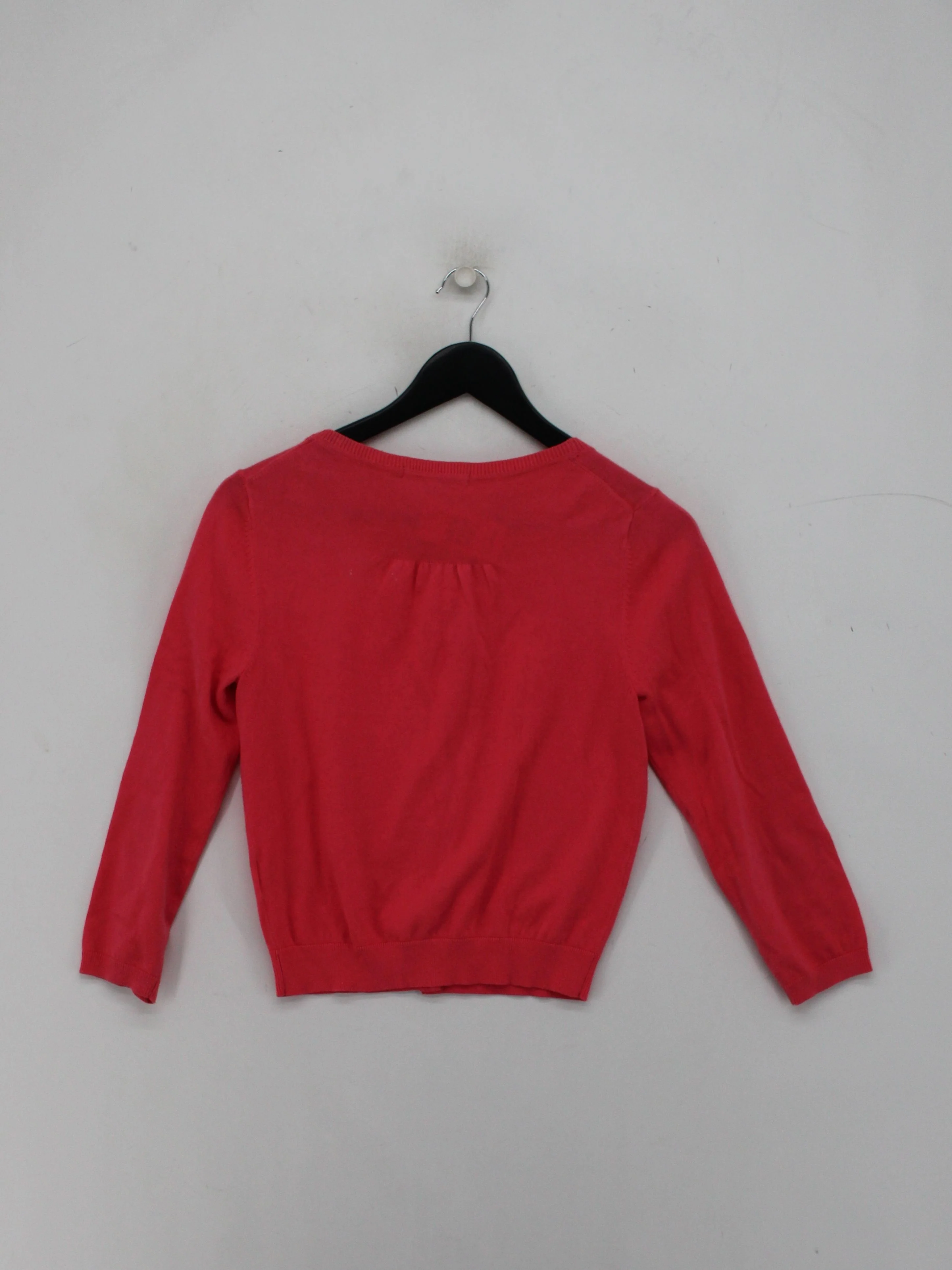 Boden Women's Cardigan UK 10 Red Cotton with Nylon, Elastane Round Neck Cardigan - Image 2
