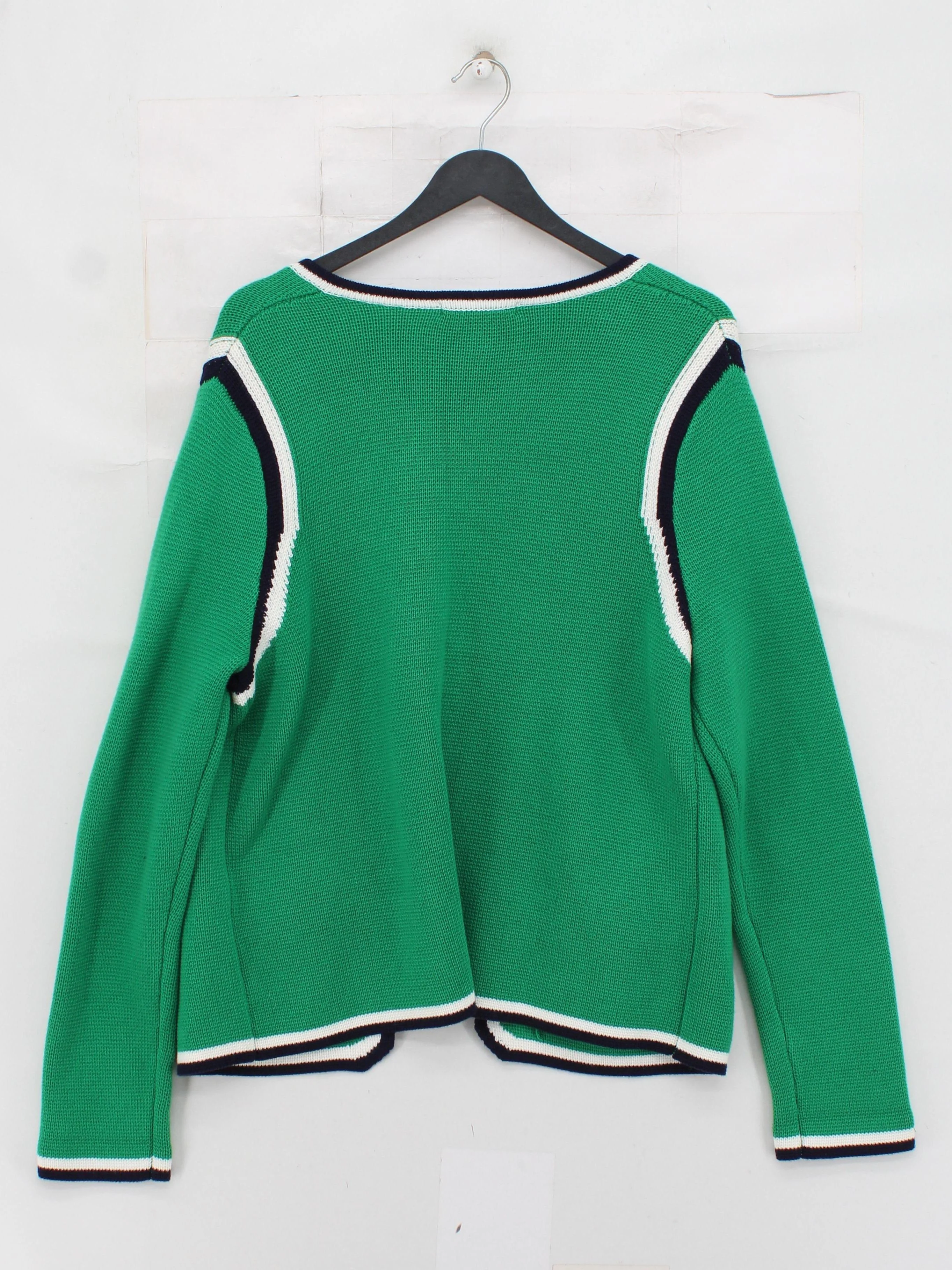 Boden Women's Cardigan UK 14 Green Cotton with Polyamide, Wool Cardigan - Image 2