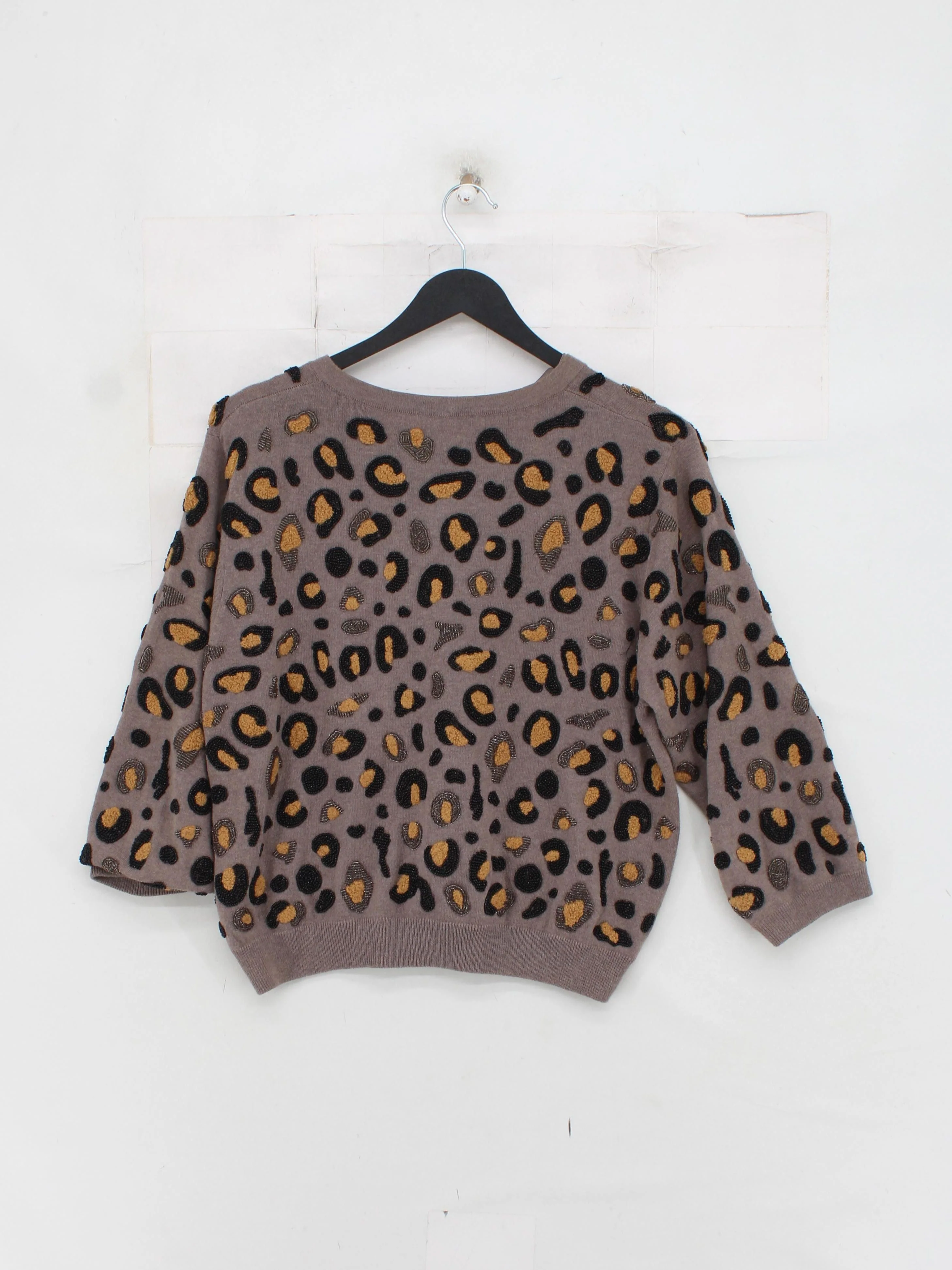 Boden Women's Cardigan UK 18 Brown Cotton with Silk Cardigan - Image 2