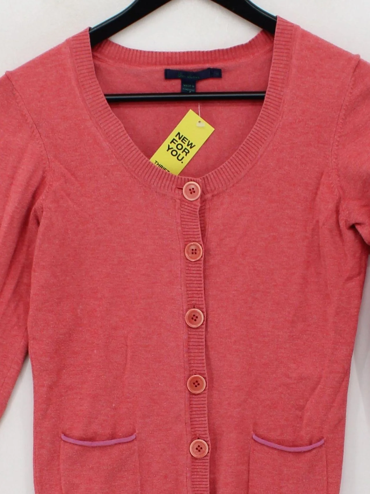 Boden Women's Cardigan UK 8 Red 100% Other Round Neck Cardigan - Image 3