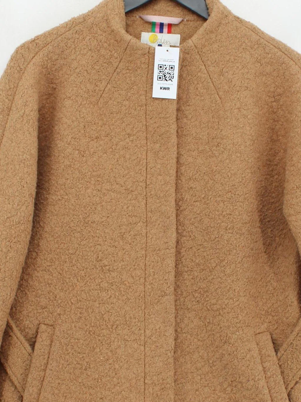 Boden Women's Coat UK 14 Tan Wool with Polyester, Elastane Overcoat - Image 3