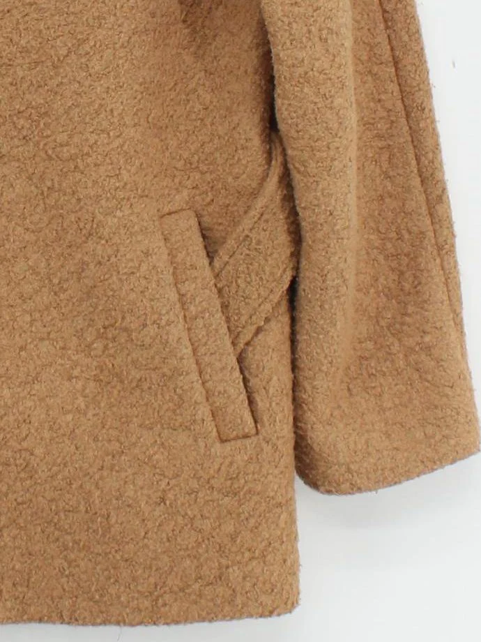 Boden Women's Coat UK 14 Tan Wool with Polyester, Elastane Overcoat - Image 4