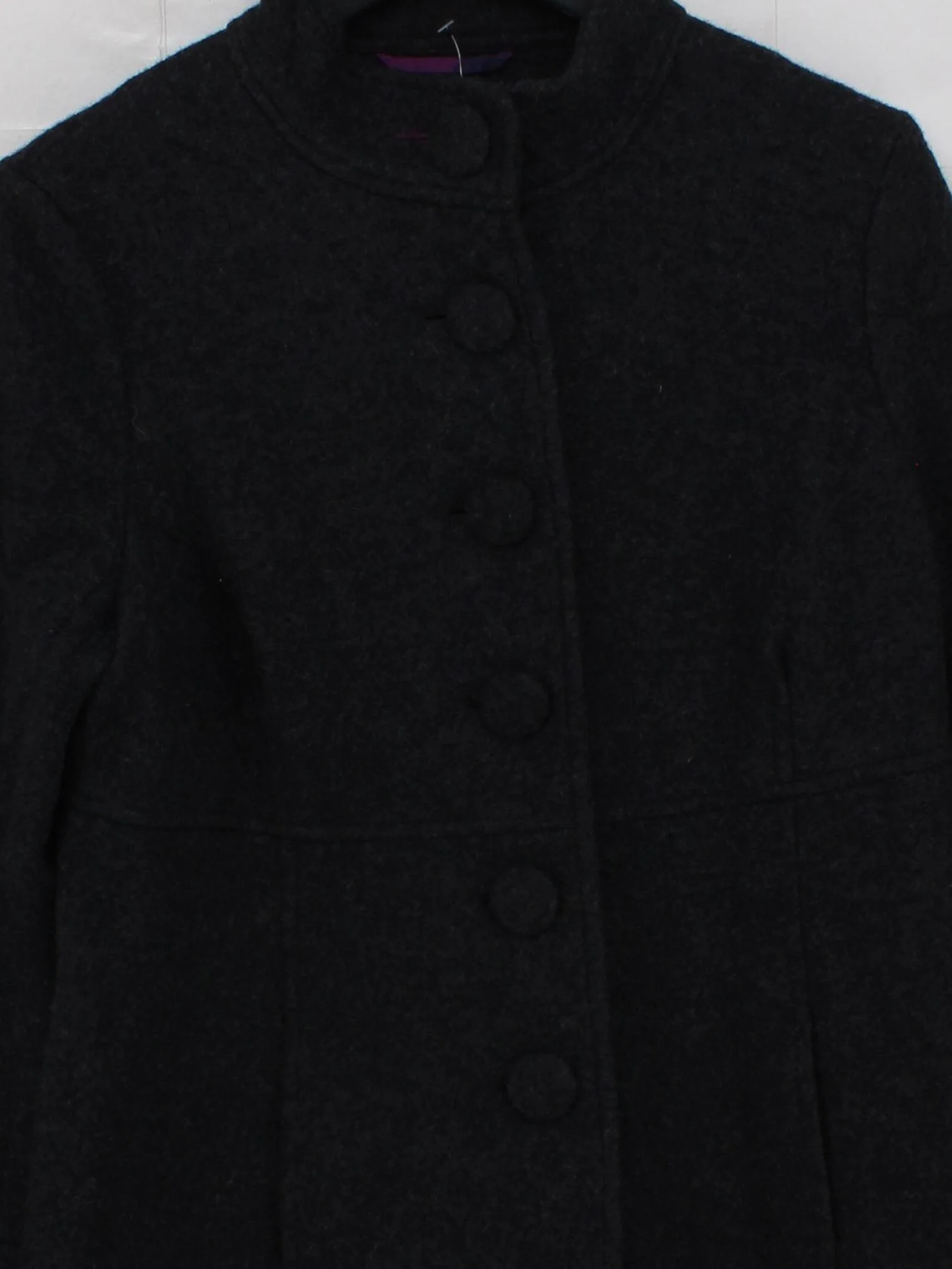 Boden Women's Coat UK 16 Grey Wool with Cotton, Polyester Overcoat - Image 3