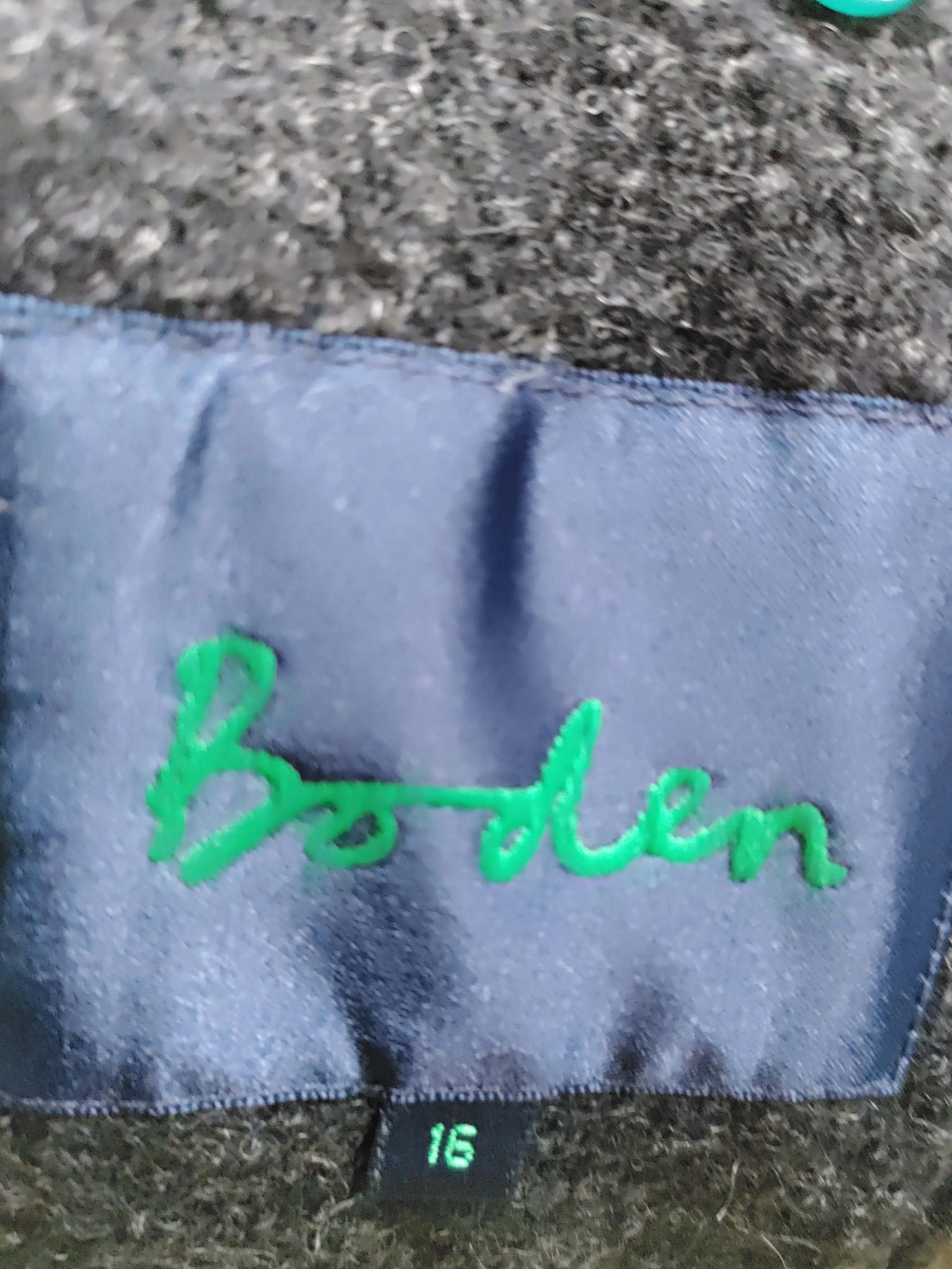 Boden Women's Coat UK 16 Grey Wool with Cotton, Polyester Overcoat - Image 5