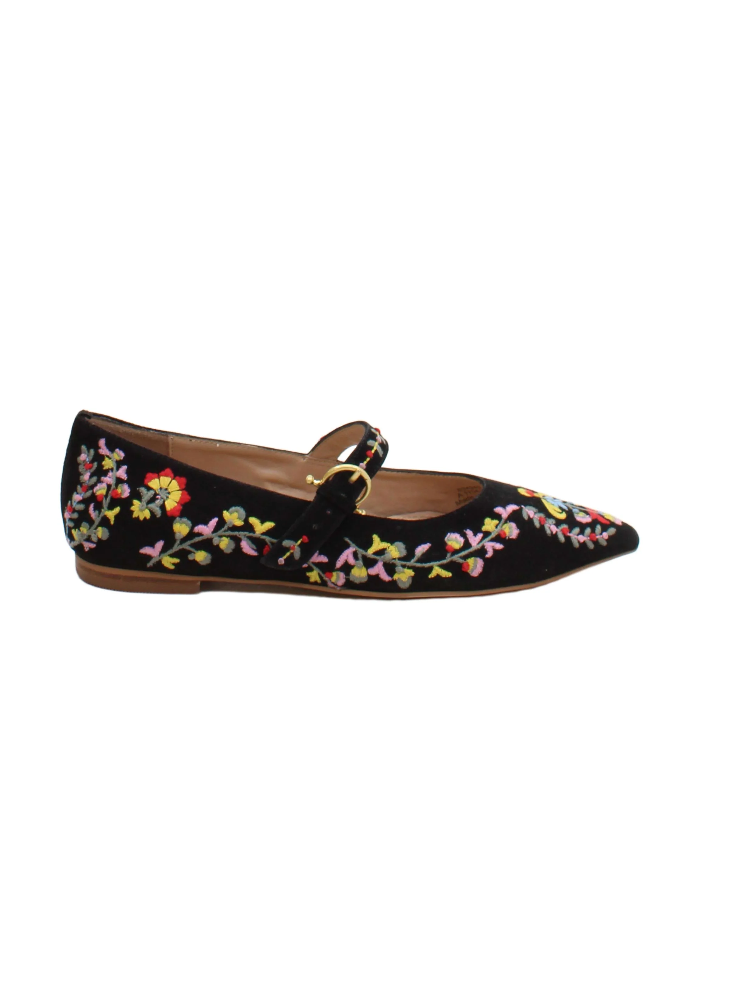 Boden Women's Flat Shoes UK 5 Multi Floral 100% Suede Mary Jane