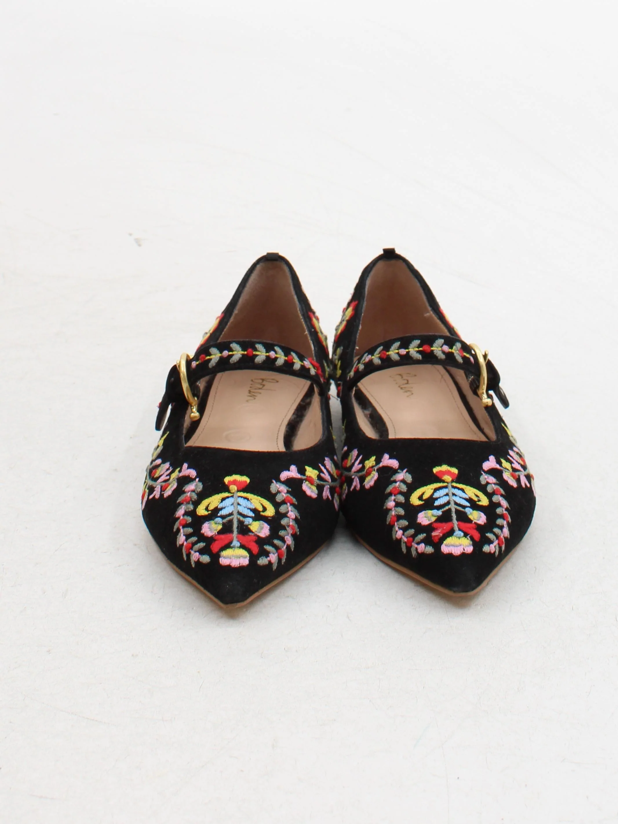 Boden Women's Flat Shoes UK 5 Multi Floral 100% Suede Mary Jane - Image 2
