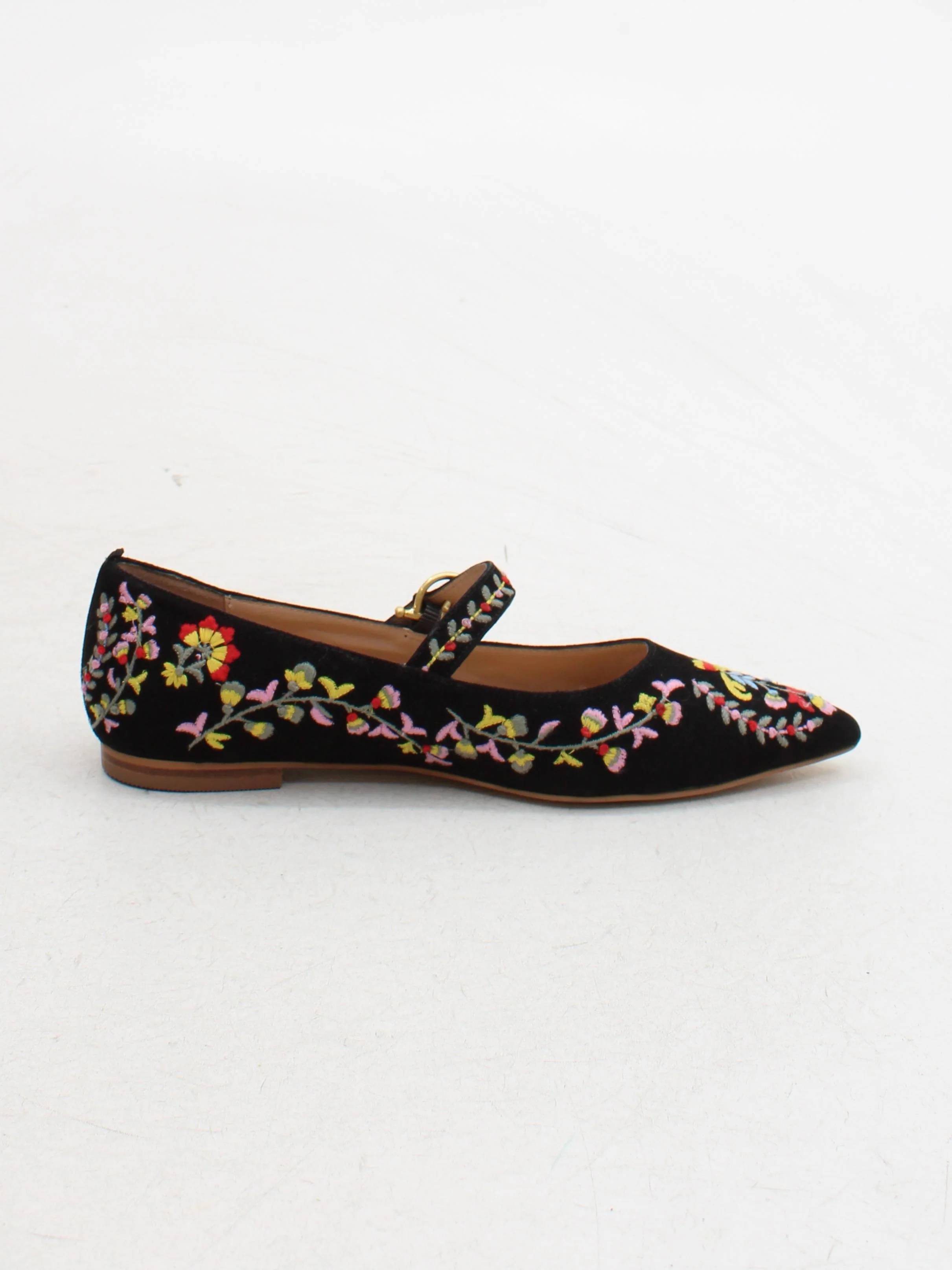Boden Women's Flat Shoes UK 5 Multi Floral 100% Suede Mary Jane - Image 5