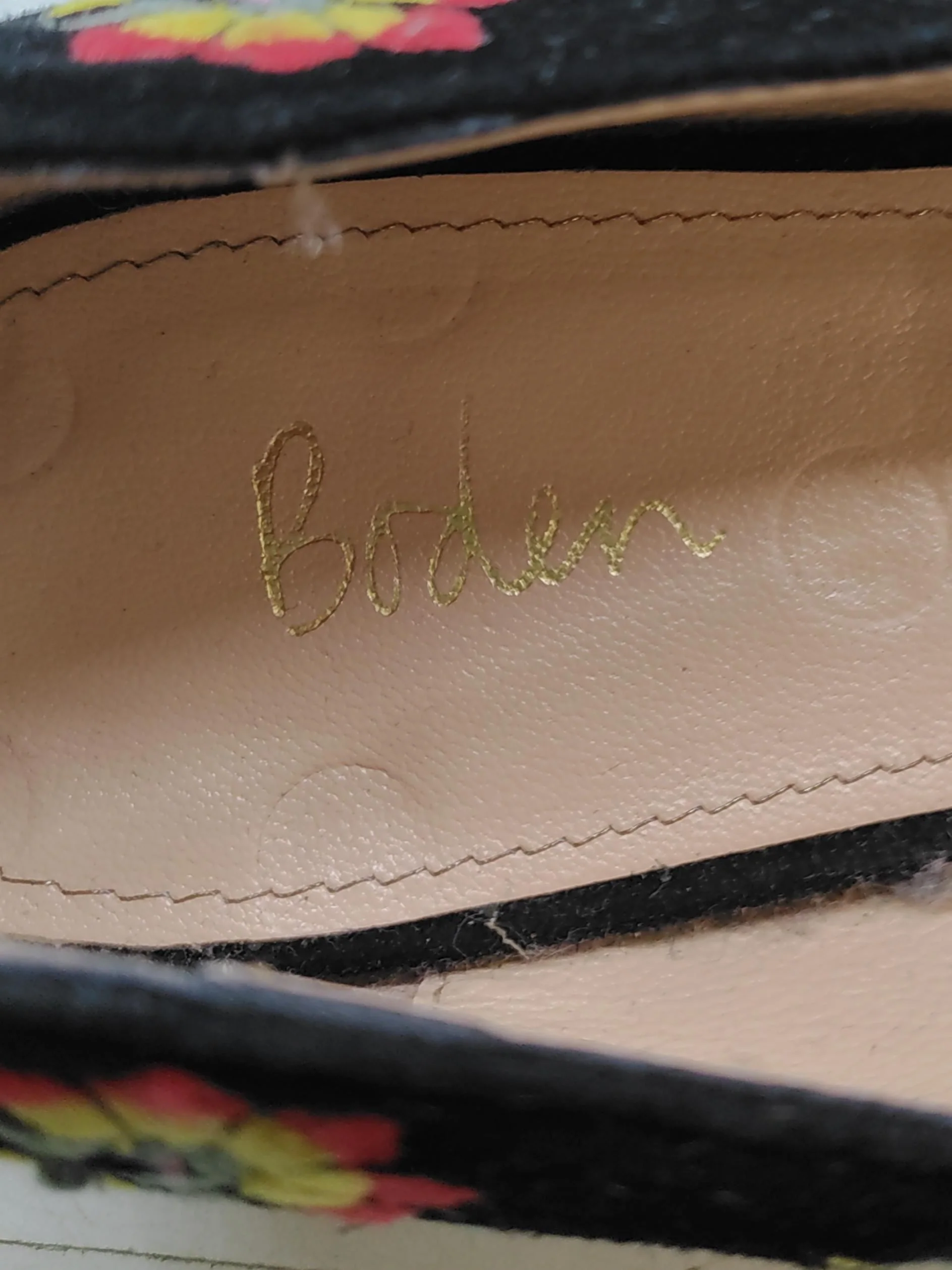 Boden Women's Flat Shoes UK 5 Multi Floral 100% Suede Mary Jane - Image 8