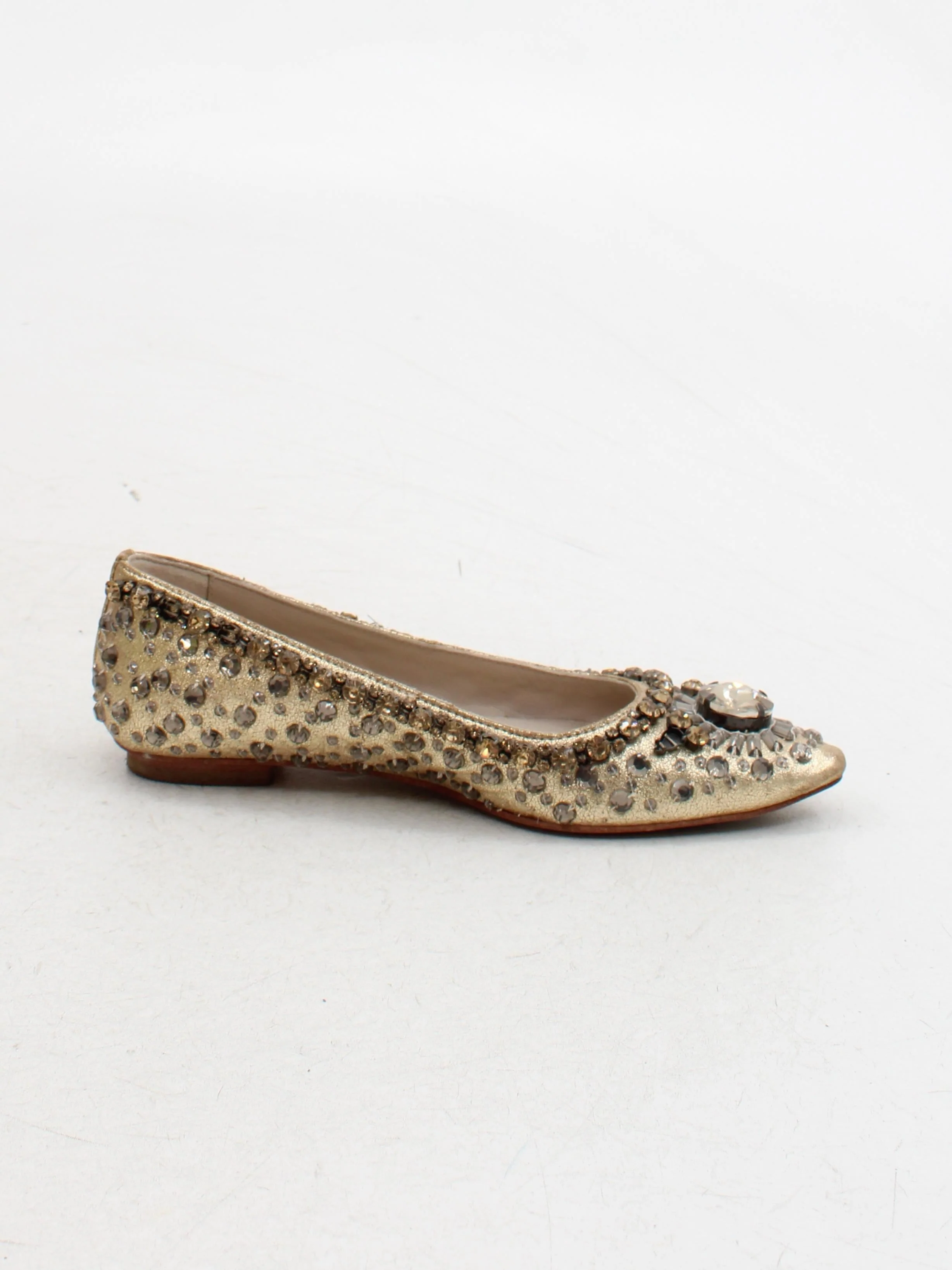 Boden Women's Flat Shoes UK 6 Gold 100% Leather Ballet - Image 5