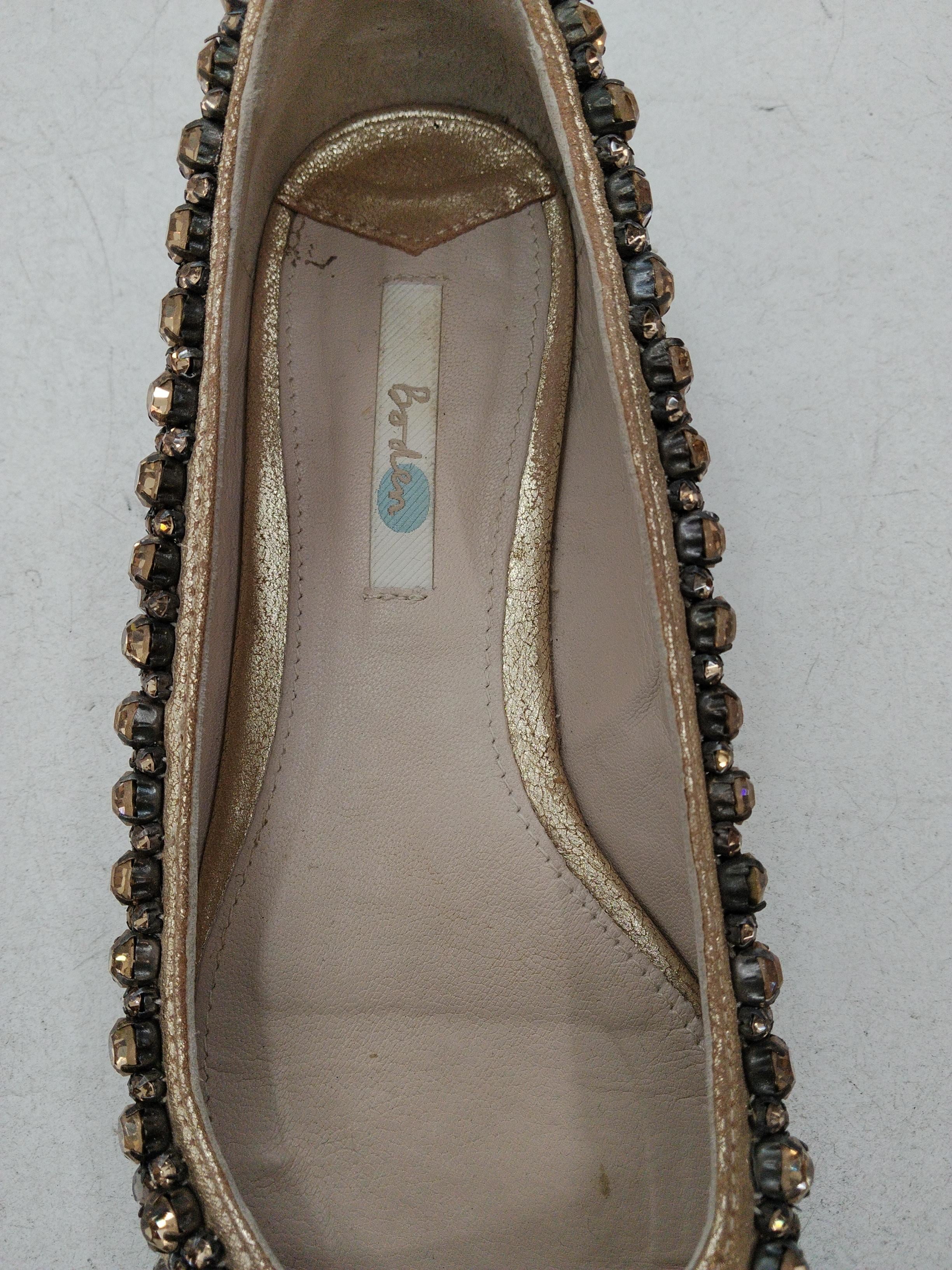 Boden Women's Flat Shoes UK 6 Gold 100% Leather Ballet - Image 6