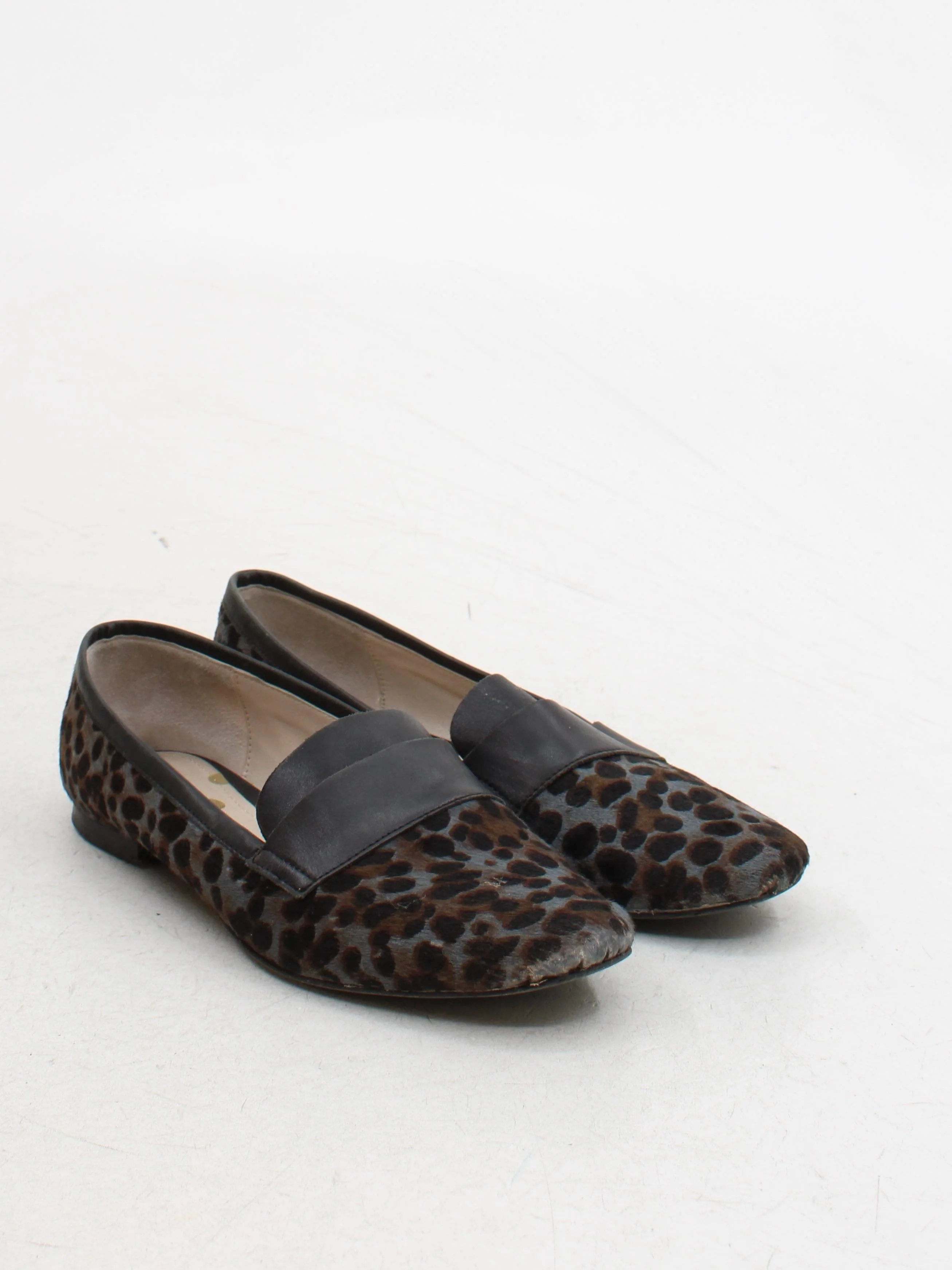 Boden Women's Flat Shoes UK 7 Multi Animal Print Animal Fur with Leather Loafer - Image 4