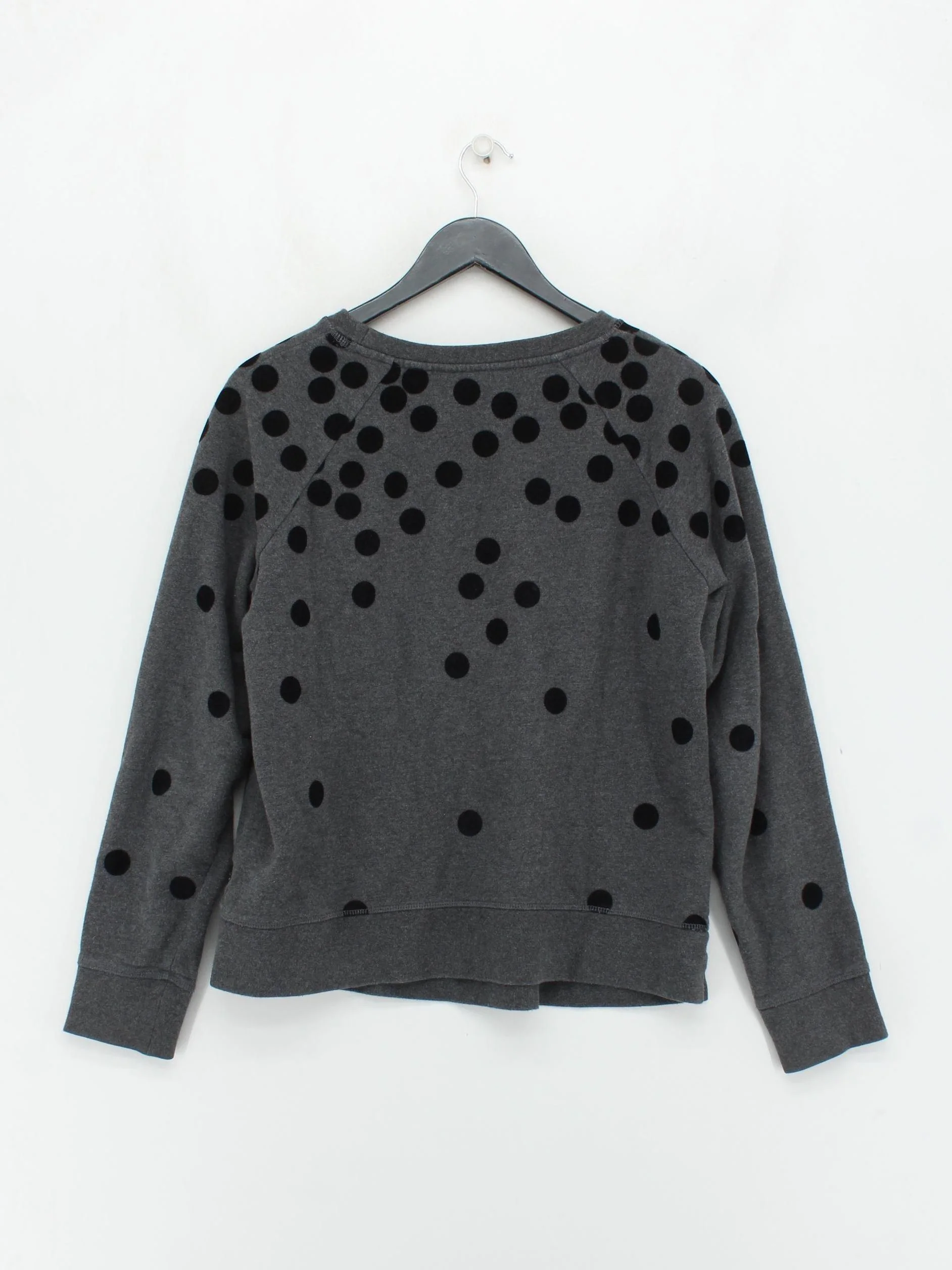 Boden Women's Hoodie M Grey Polkadot Cotton with Elastane Pullover - Image 2