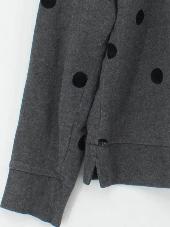 Boden Women's Hoodie M Grey Polkadot Cotton with Elastane Pullover - Image 4