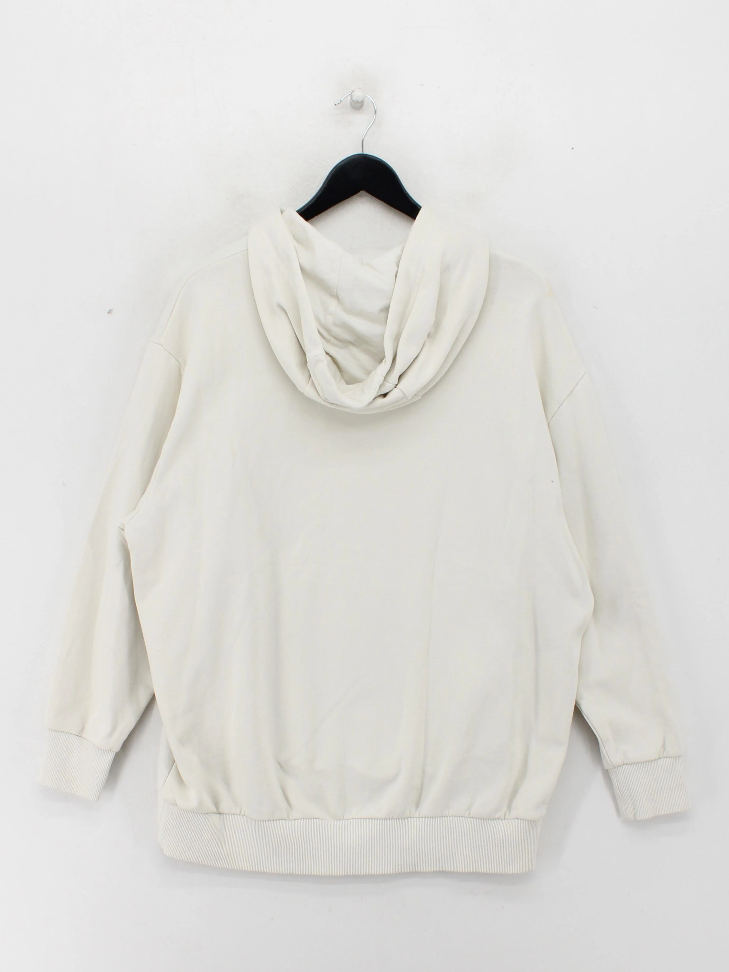 Boden Women's Hoodie UK 12 White Striped Cotton with Polyester Pullover - Image 2