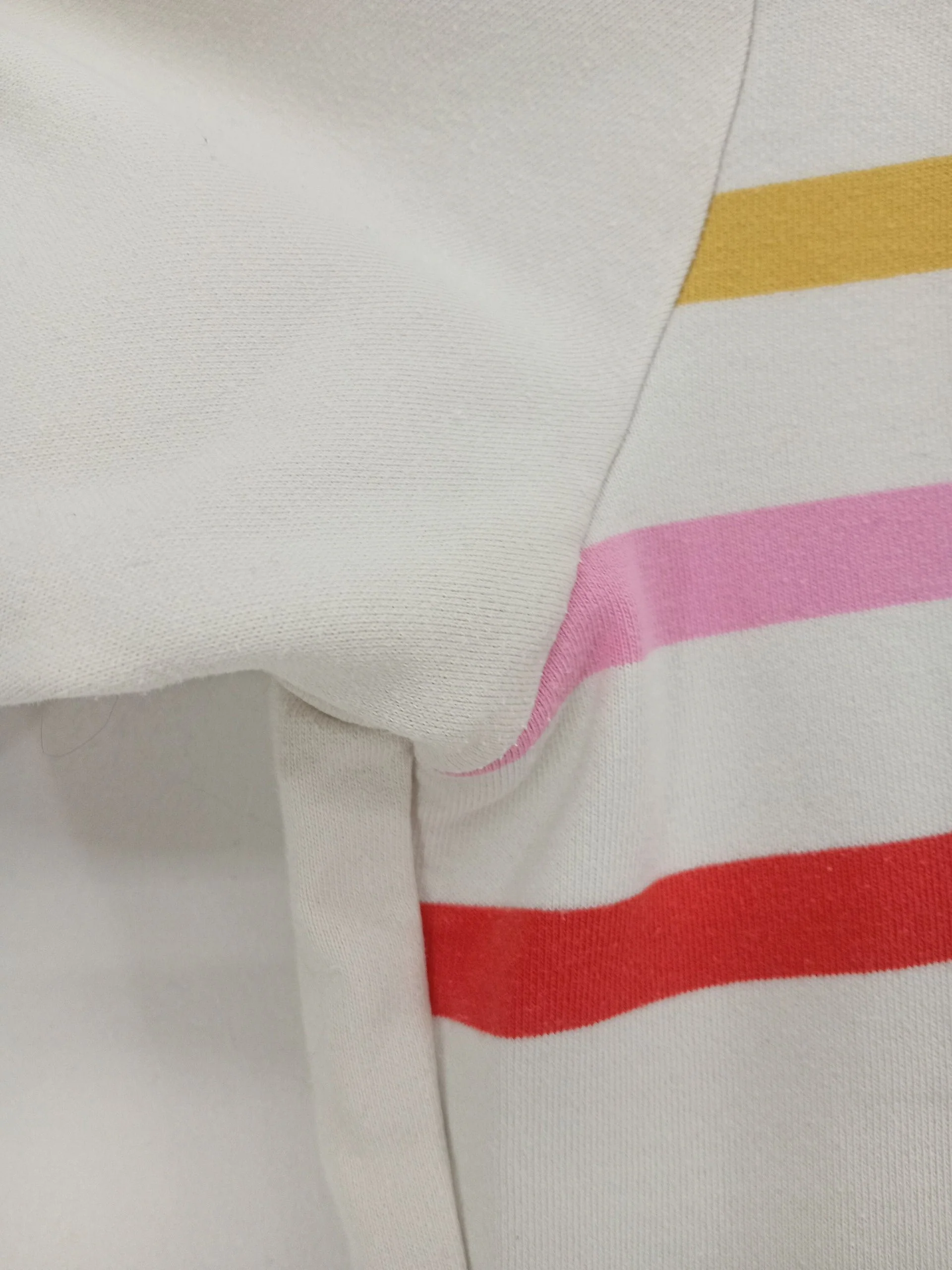 Boden Women's Hoodie UK 12 White Striped Cotton with Polyester Pullover - Image 5