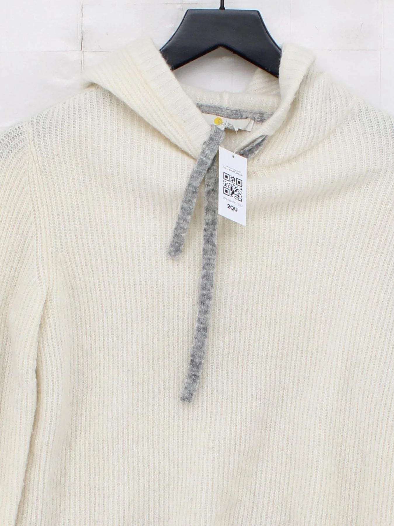 Boden Women's Hoodie UK 8 Cream Polyamide - Image 3
