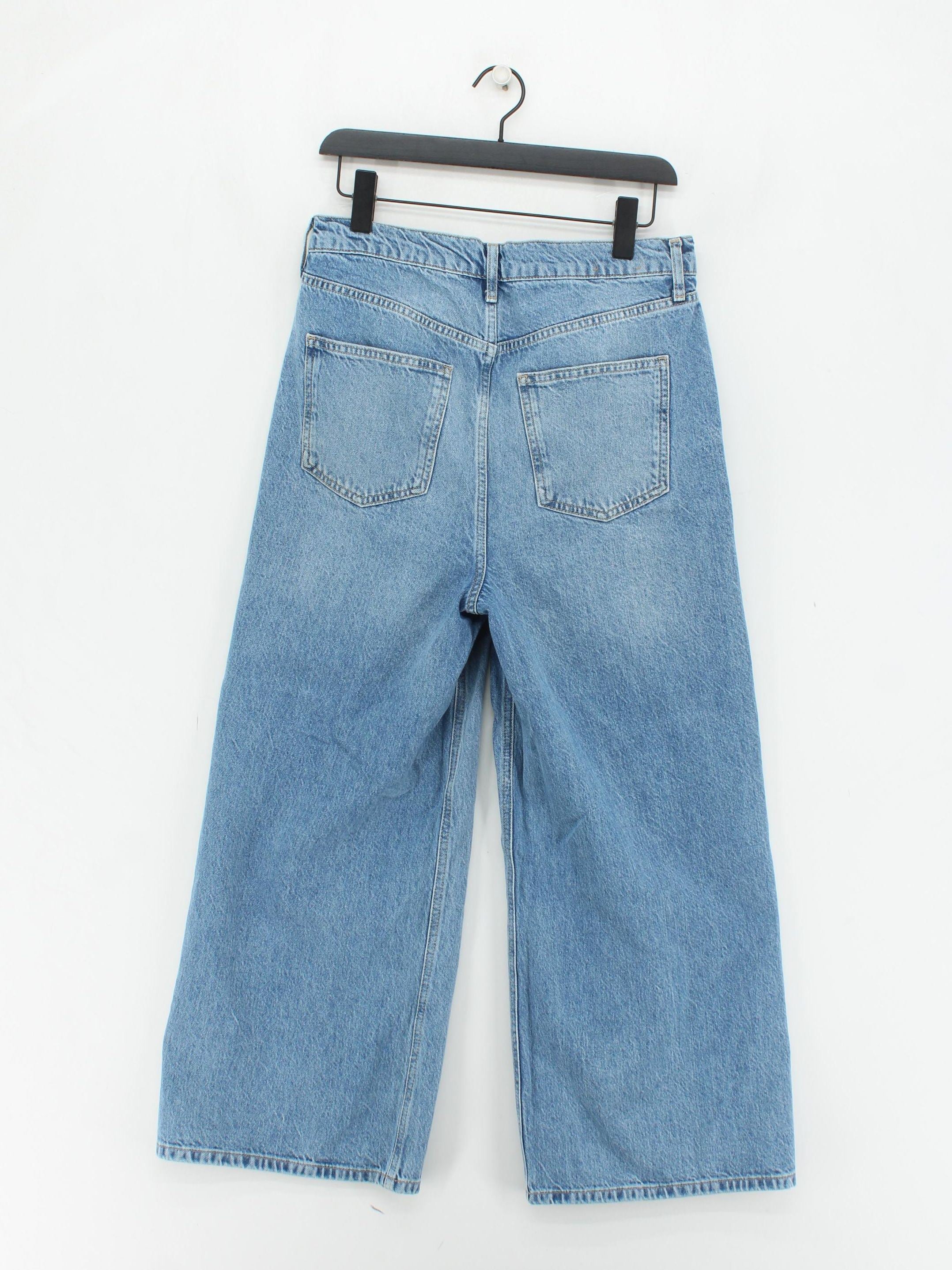 Boden Women's Jeans M Blue 100% Cotton Wide-Leg - Image 2