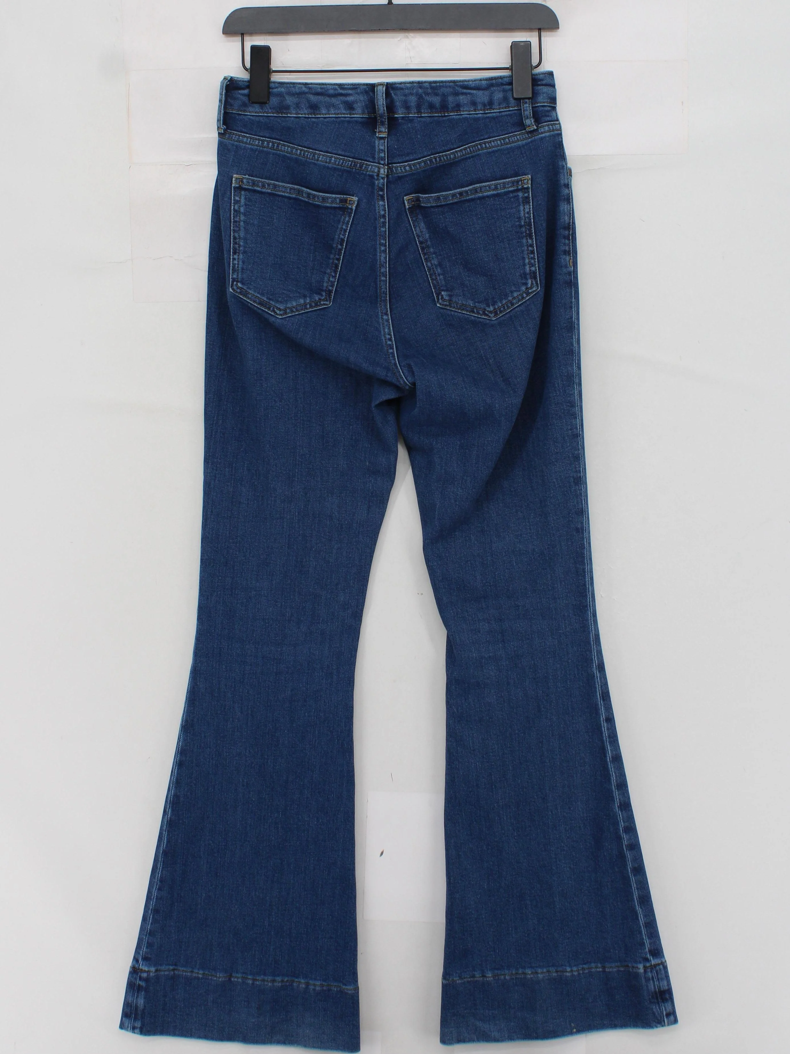 Boden Women's Jeans UK 10 Blue Cotton with Polyester, Elastane Flared - Image 2