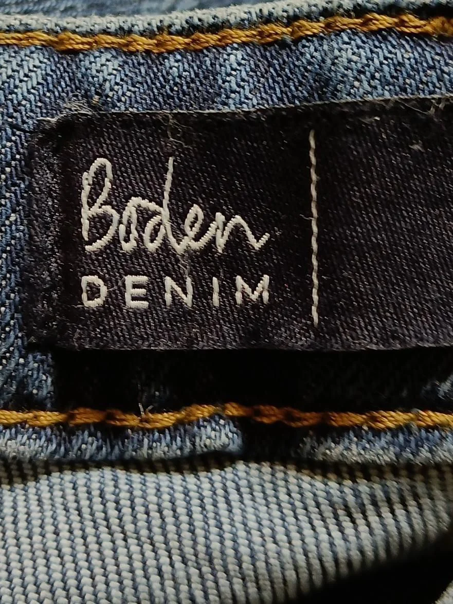 Boden Women's Jeans UK 10 Blue Cotton with Polyester, Elastane Flared - Image 5