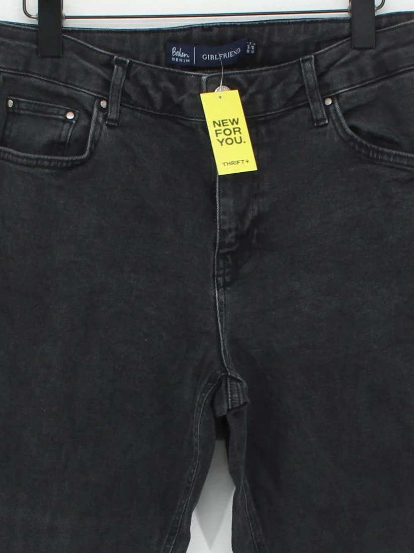 Boden Women's Jeans UK 14 Black Cotton with Elastane Boyfriend - Image 3