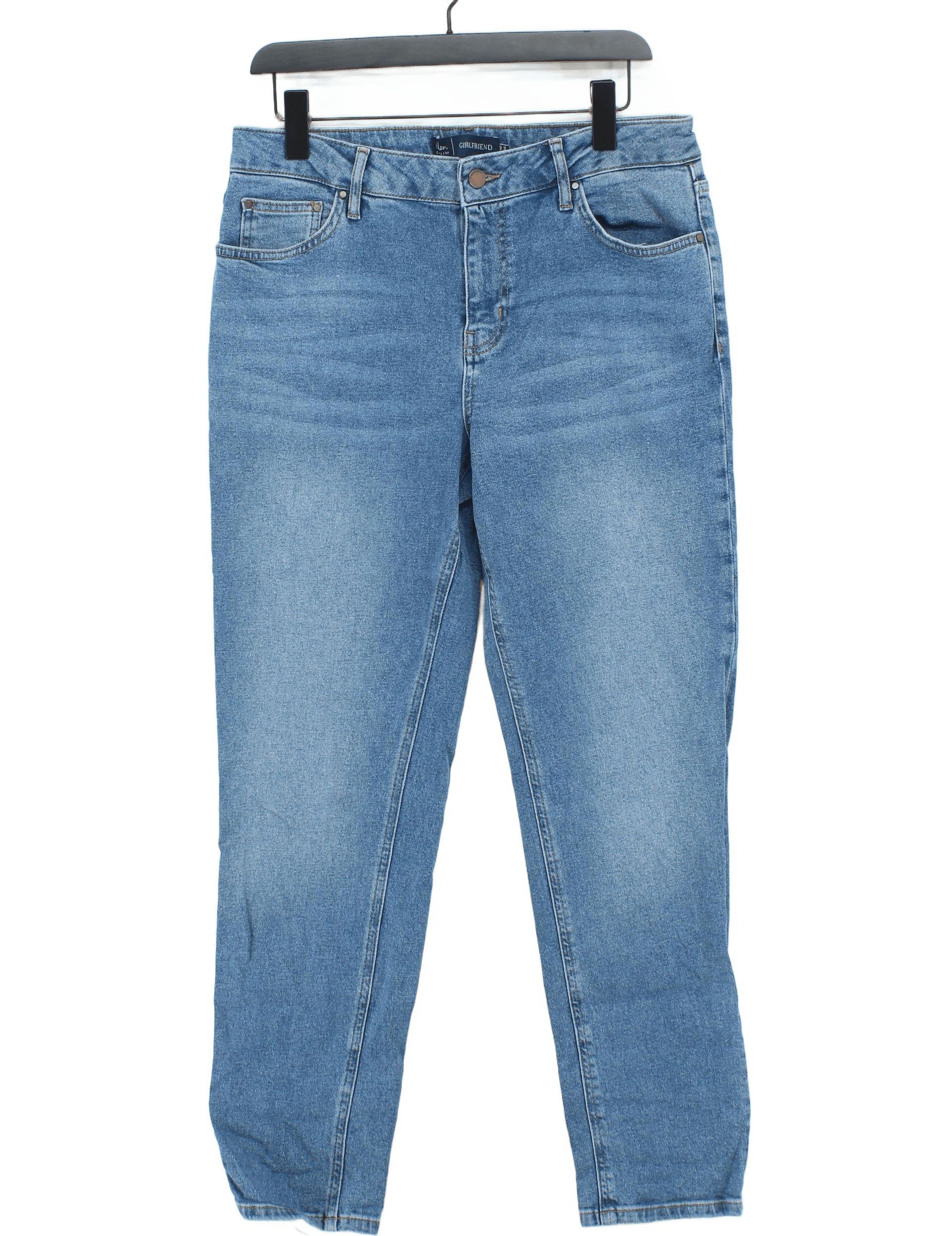 Boden Women's Jeans UK 14 Blue Cotton with Elastane Boyfriend