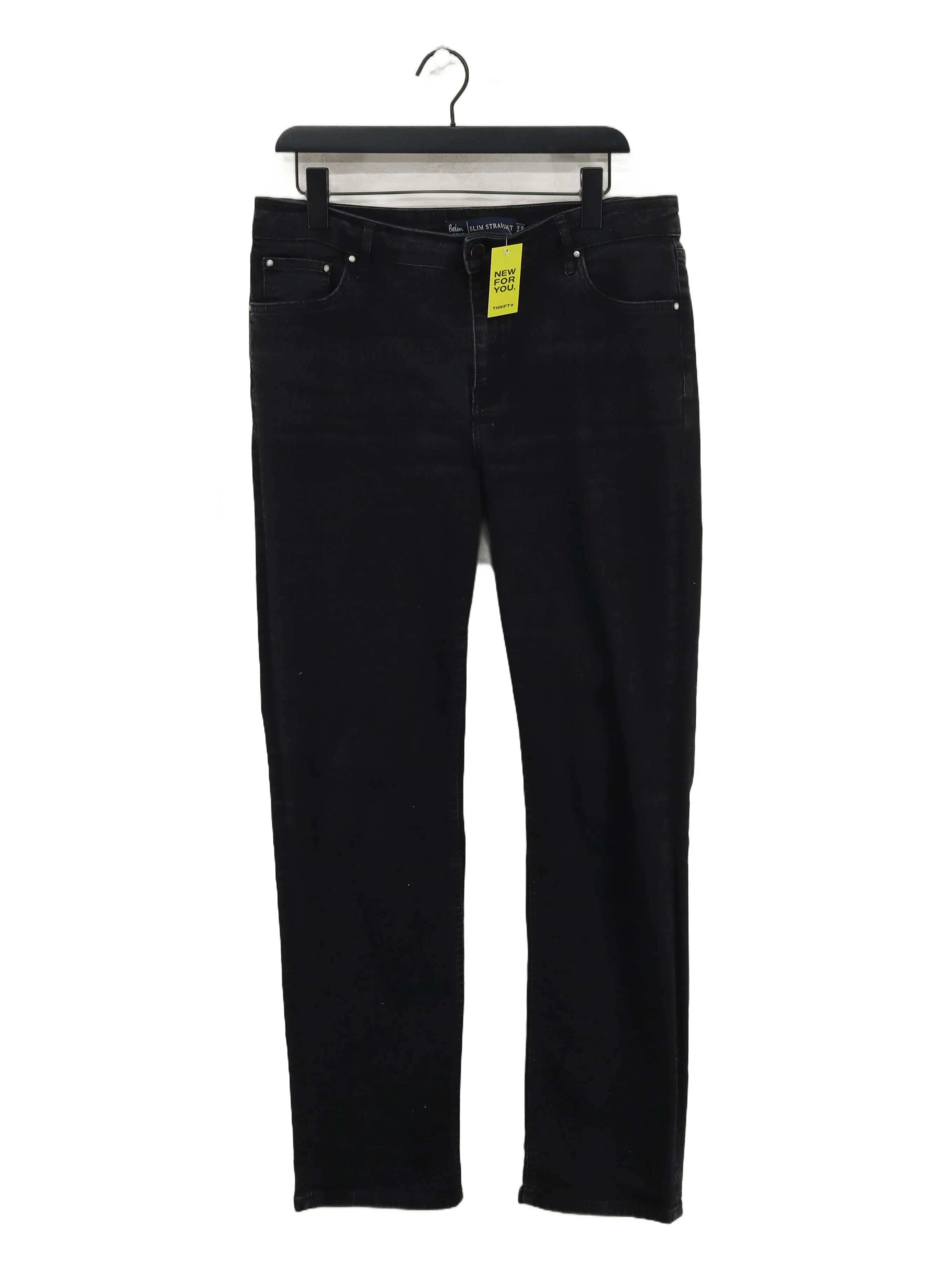 Boden Women's Jeans UK 16 Black Cotton with Polyester Straight