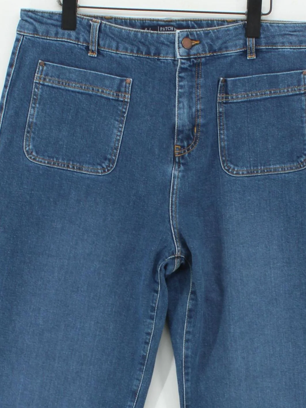 Boden Women's Jeans UK 18 Blue Cotton with Elastane Wide-Leg - Image 3