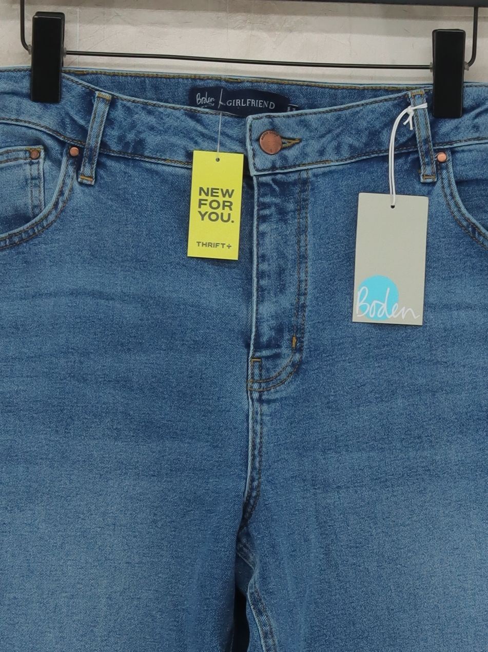 Boden Women's Jeans UK 20 Blue Cotton with Elastane Boyfriend New with tags - Image 3
