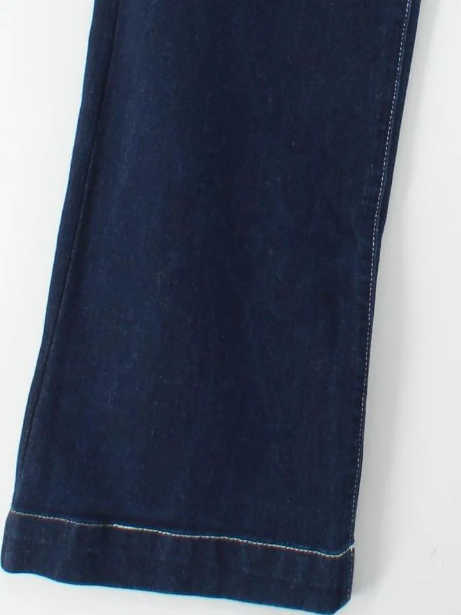 Boden Women's Jeans W 29 in Blue Cotton with Polyester Wide-Leg - Image 4