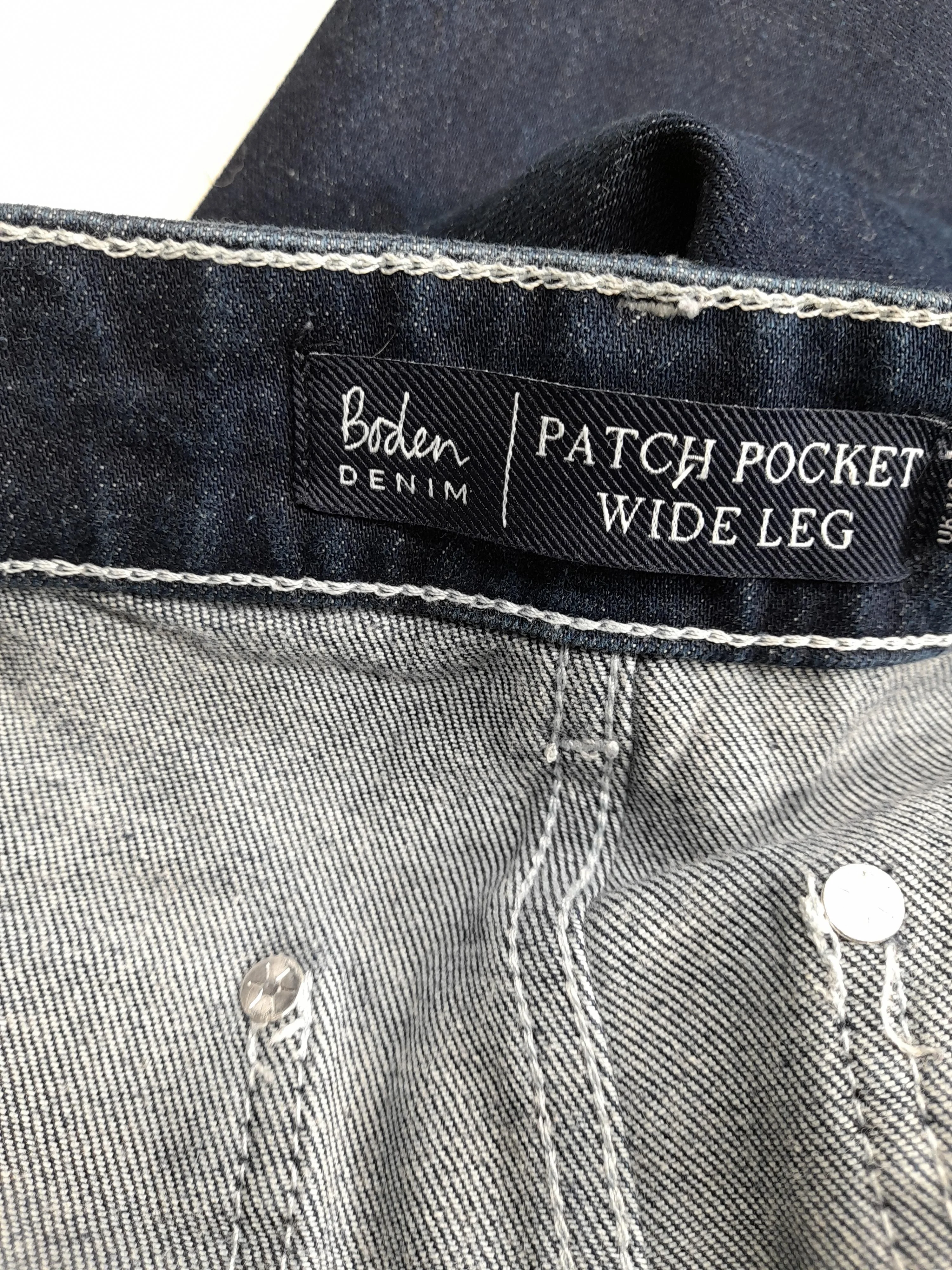 Boden Women's Jeans W 29 in Blue Cotton with Polyester Wide-Leg - Image 5