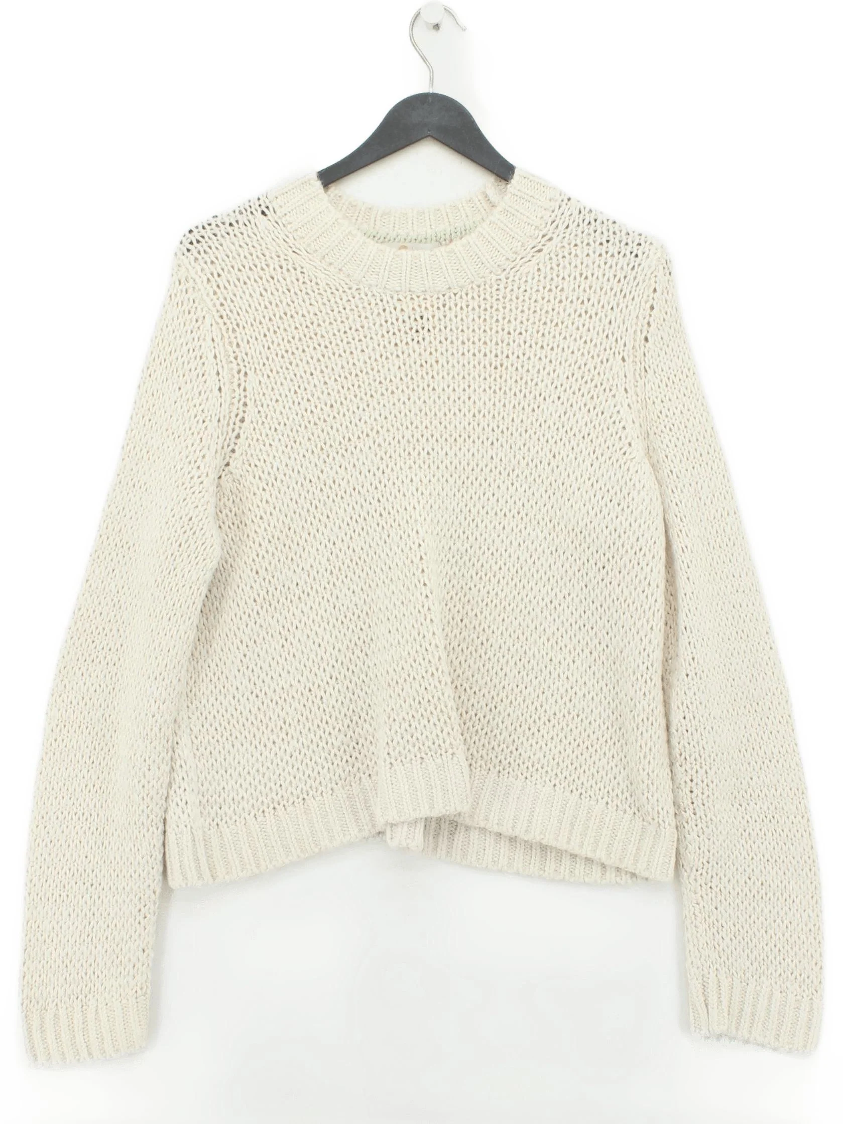 Boden Women's Jumper L Cream Cotton with Polyamide, Acrylic, Other Pullover