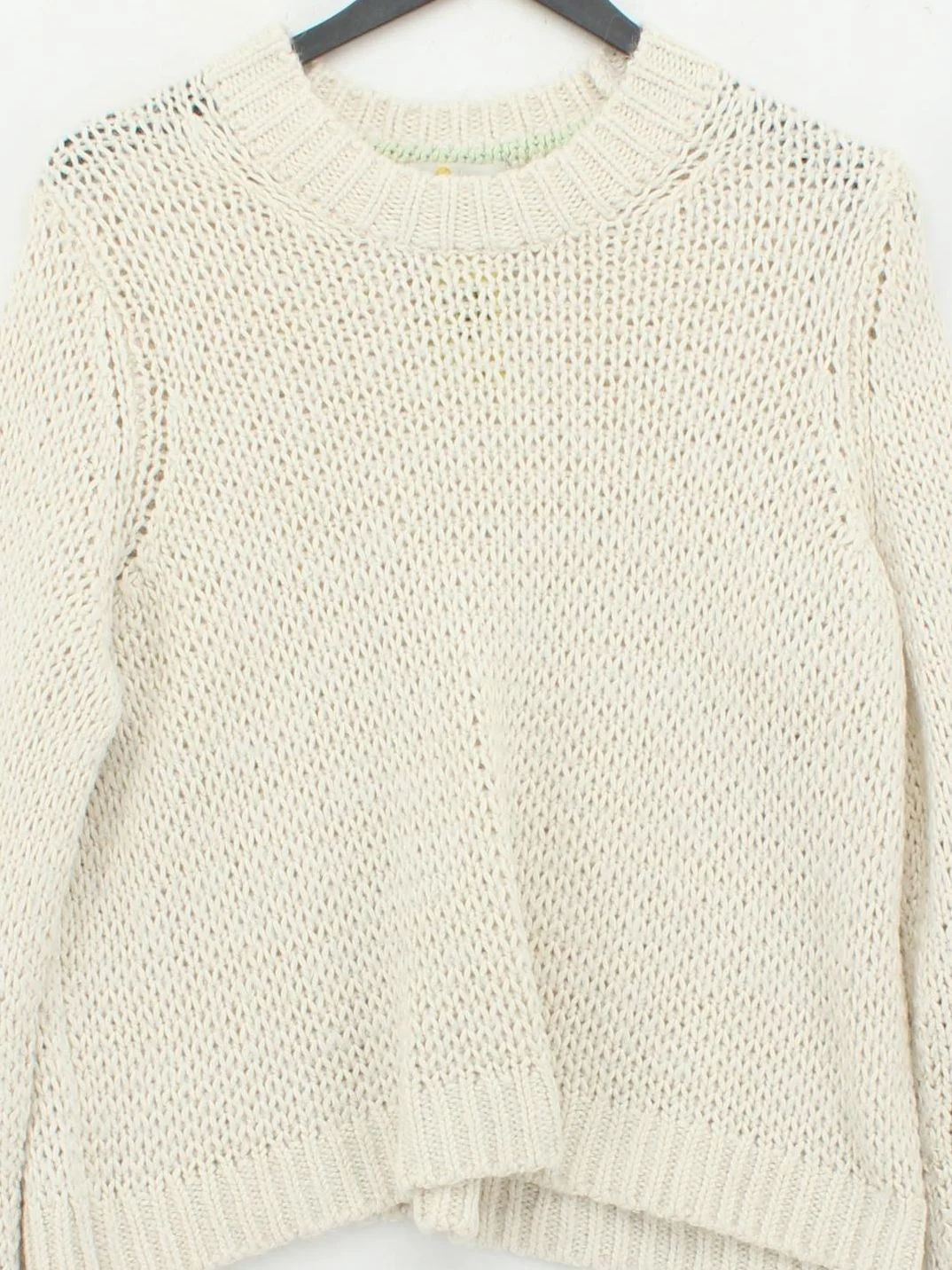 Boden Women's Jumper L Cream Cotton with Polyamide, Acrylic, Other Pullover - Image 3
