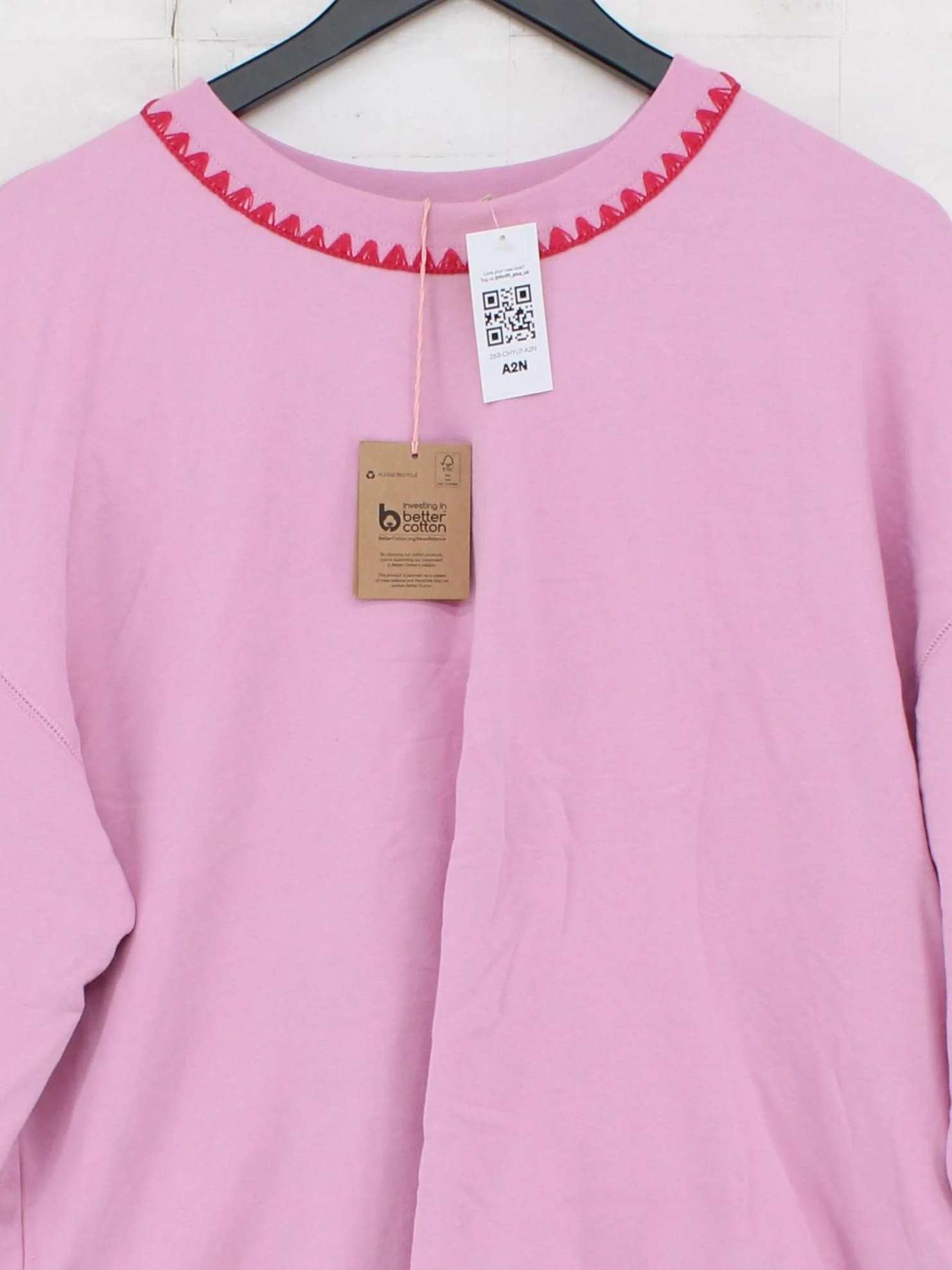 Boden Women's Jumper L Pink Cotton with Polyester Pullover New with tags - Image 3
