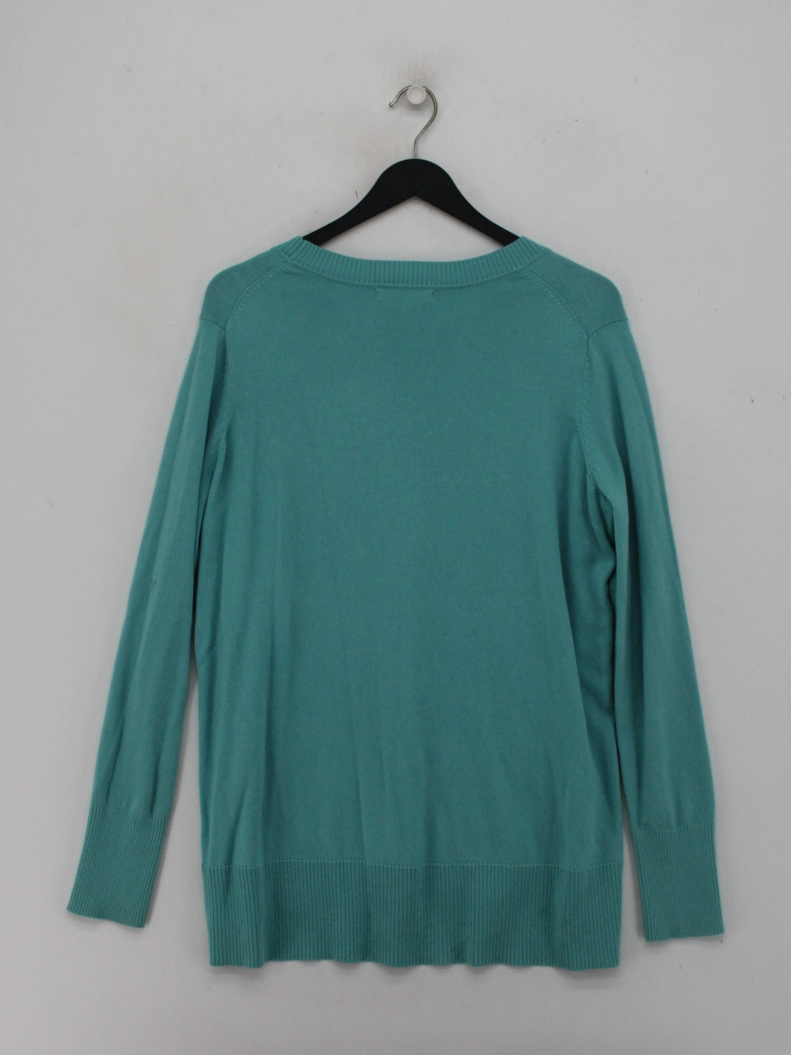 Boden Women's Jumper M Blue Wool with Cotton Crew Neck Pullover - Image 2