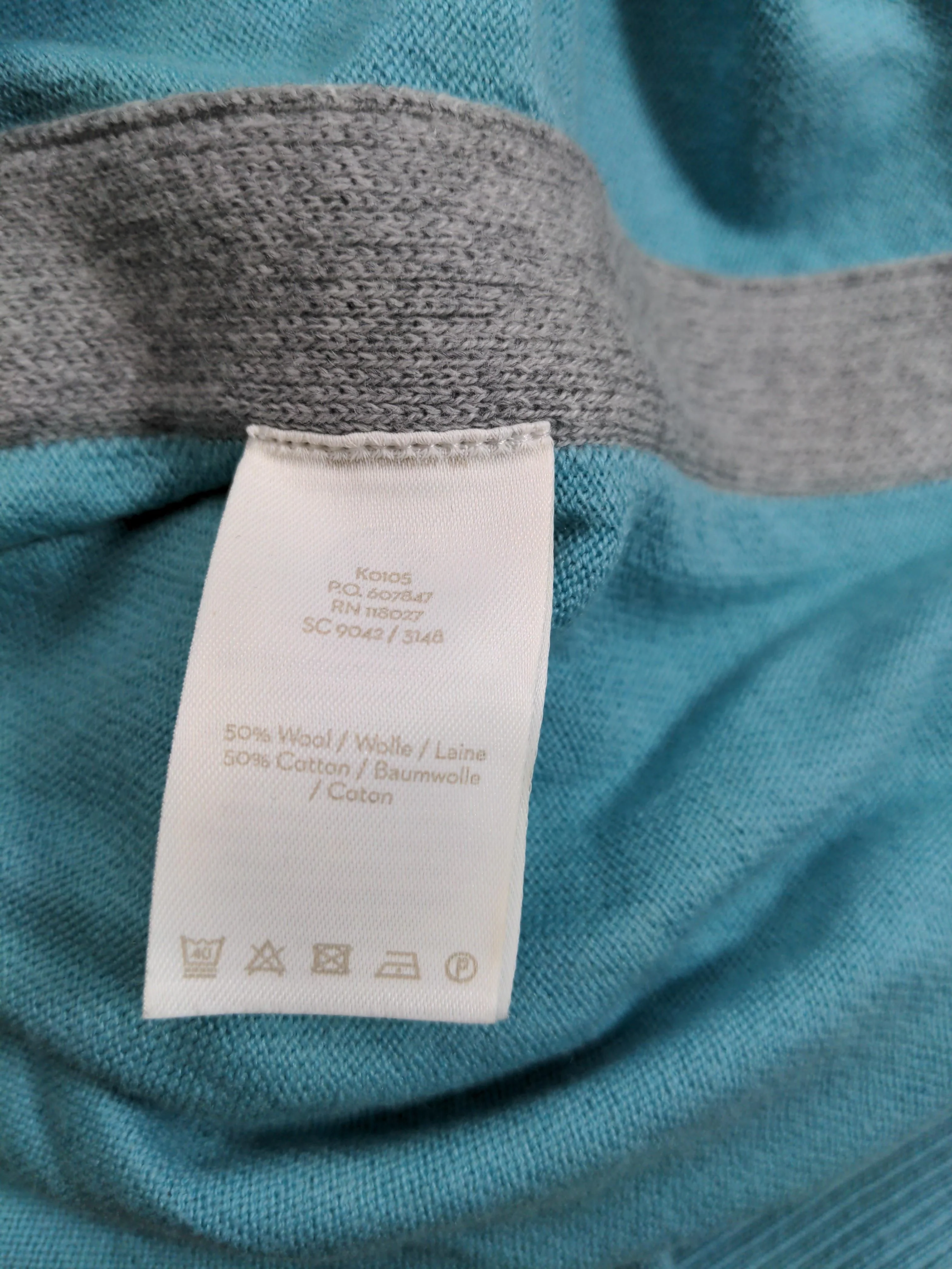 Boden Women's Jumper M Blue Wool with Cotton Crew Neck Pullover - Image 6